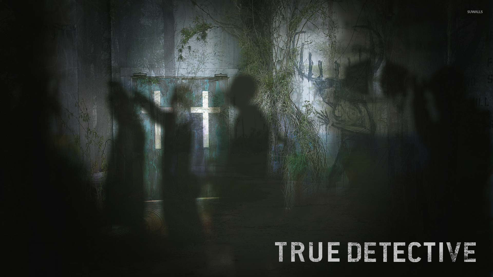 True Detective, Silhouette, Croce, Scuro, Full HD, wallpaper per portatile