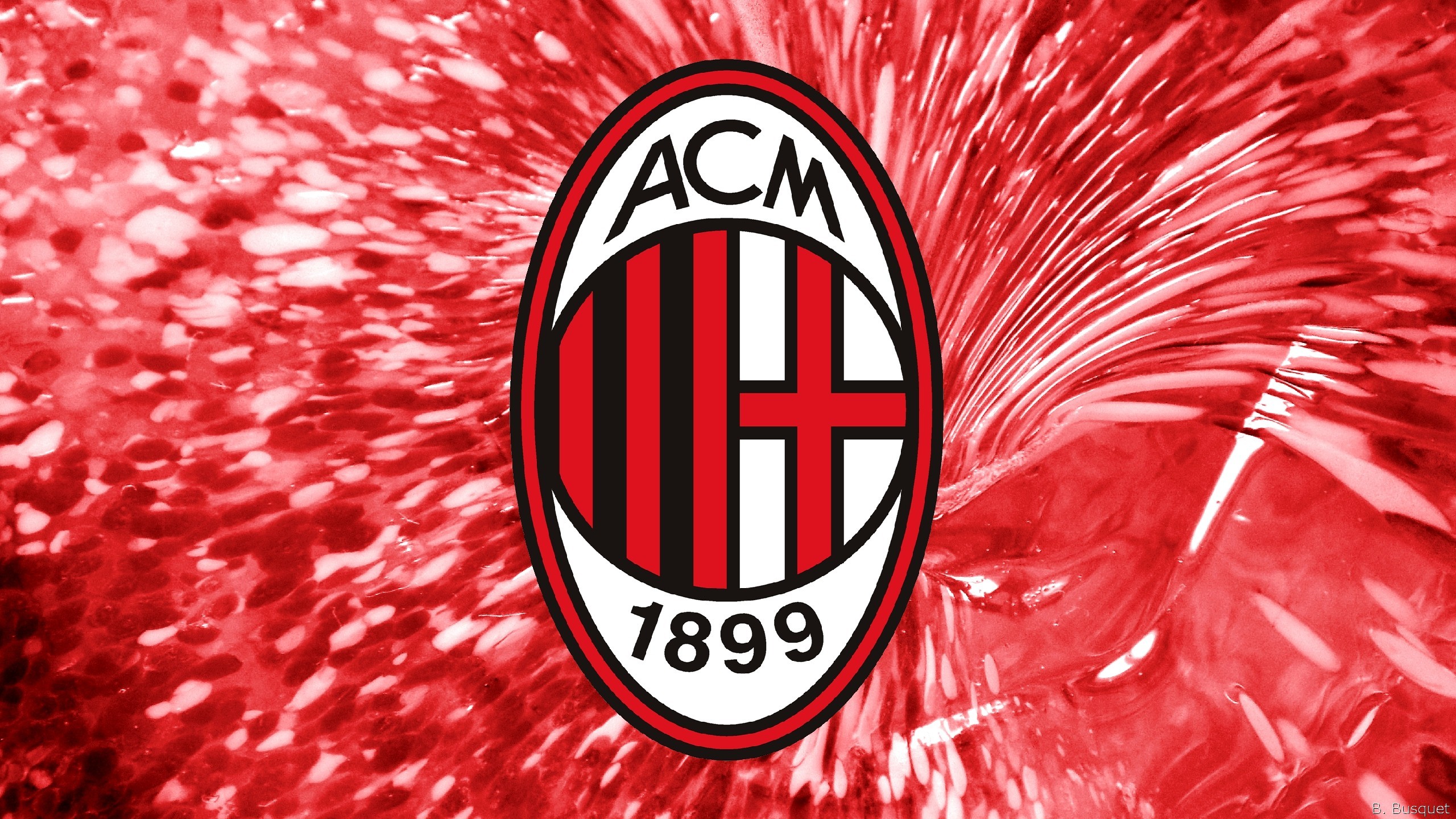 Stemma AC Milan, AC Milan, Rosso, Astratto, 2K, sfondo per PC