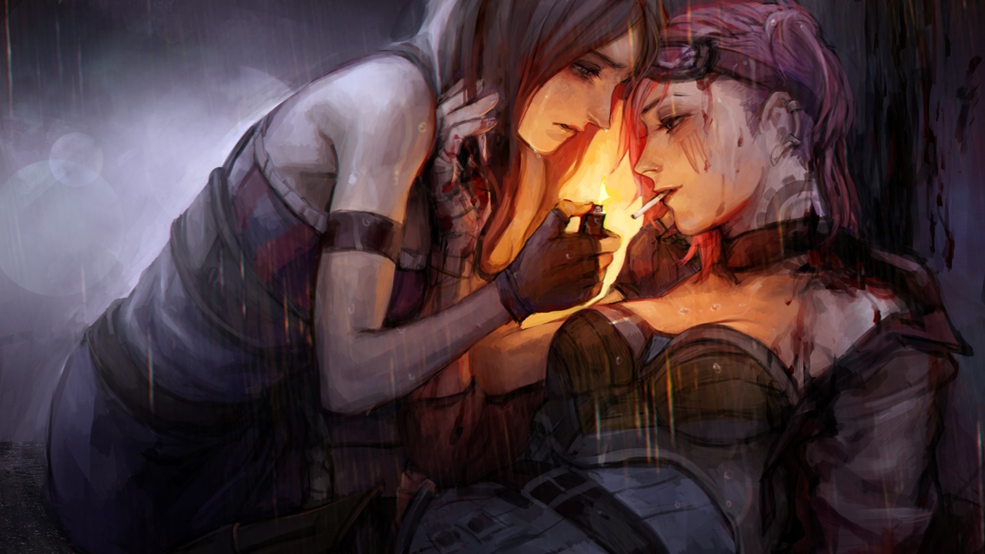 Vi, Caitlyn, League of Legends, Fan art, 1920x1080, immagine di sfondo