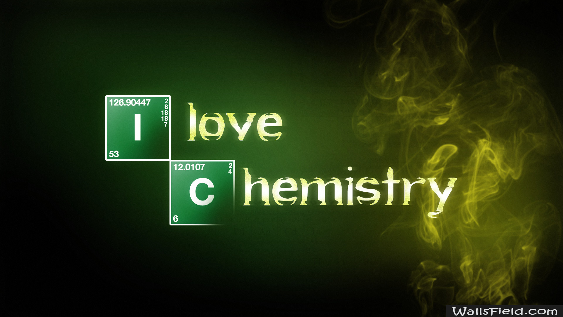 I love Chemistry, Breaking Bad, Tavola periodica, Fumo, Full HD 1080p, sfondo desktop
