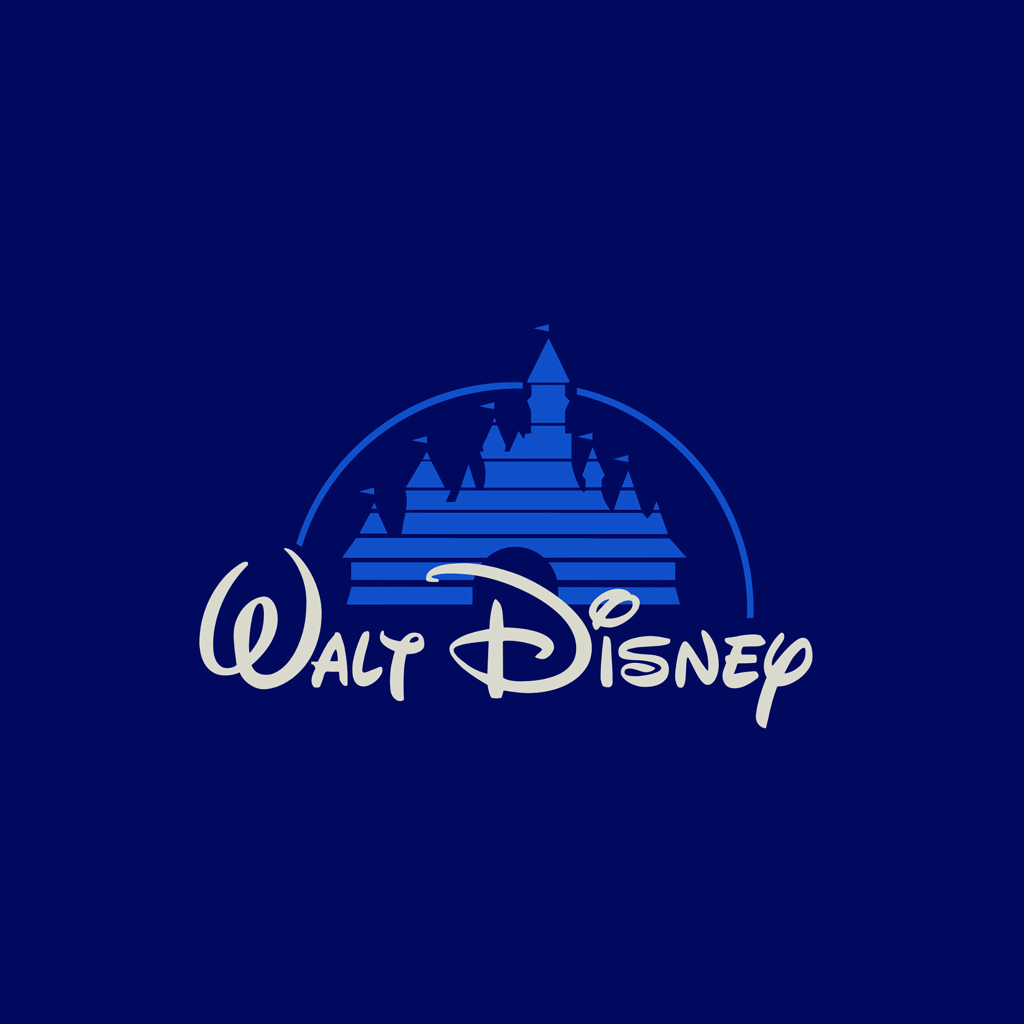 Walt Disney, Logo, Castello, Blu scuro, sfondo per iPad e tablet