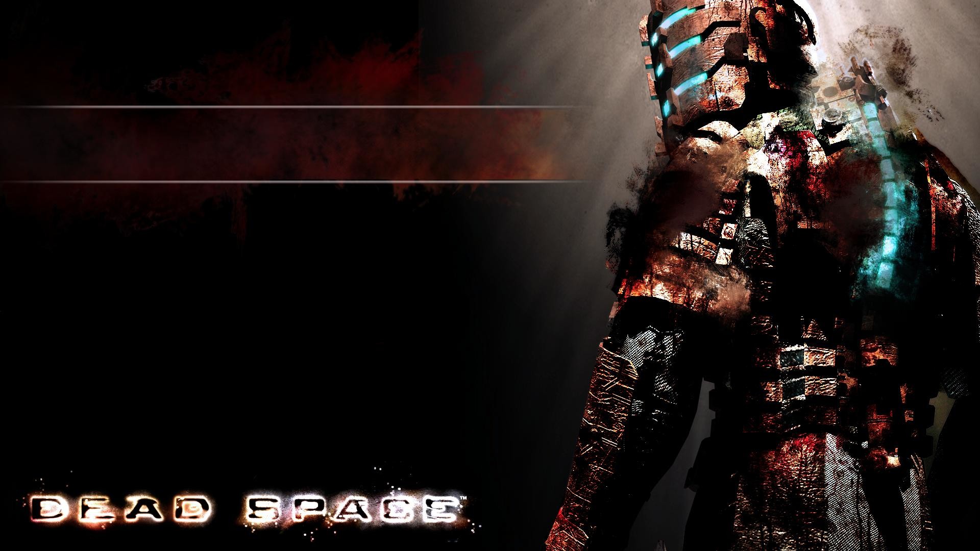 Isaac Clarke, Dead Space, Tuta RIG, Logo, Rosso, Full HD 1080p, sfondo desktop