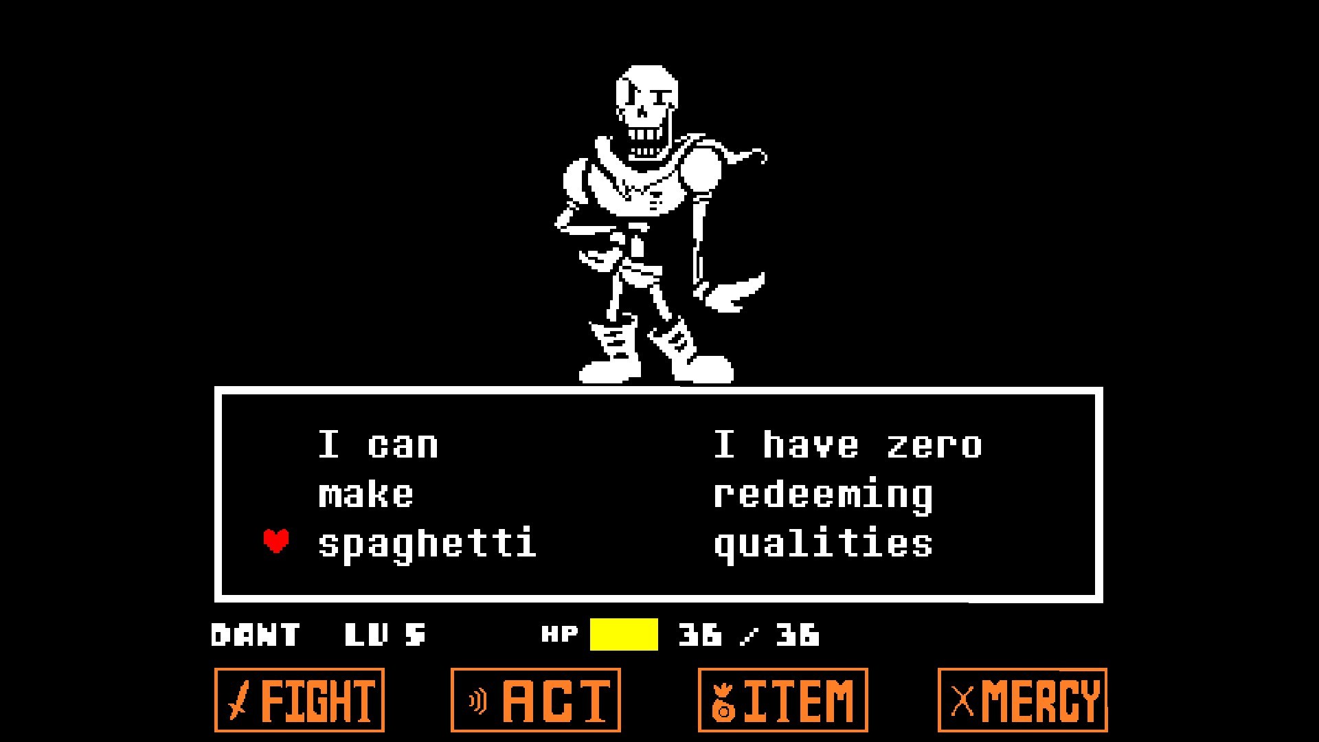 Papyrus, Undertale, Battaglia, Pixel art, Citazione, 1920x1080, immagine di sfondo