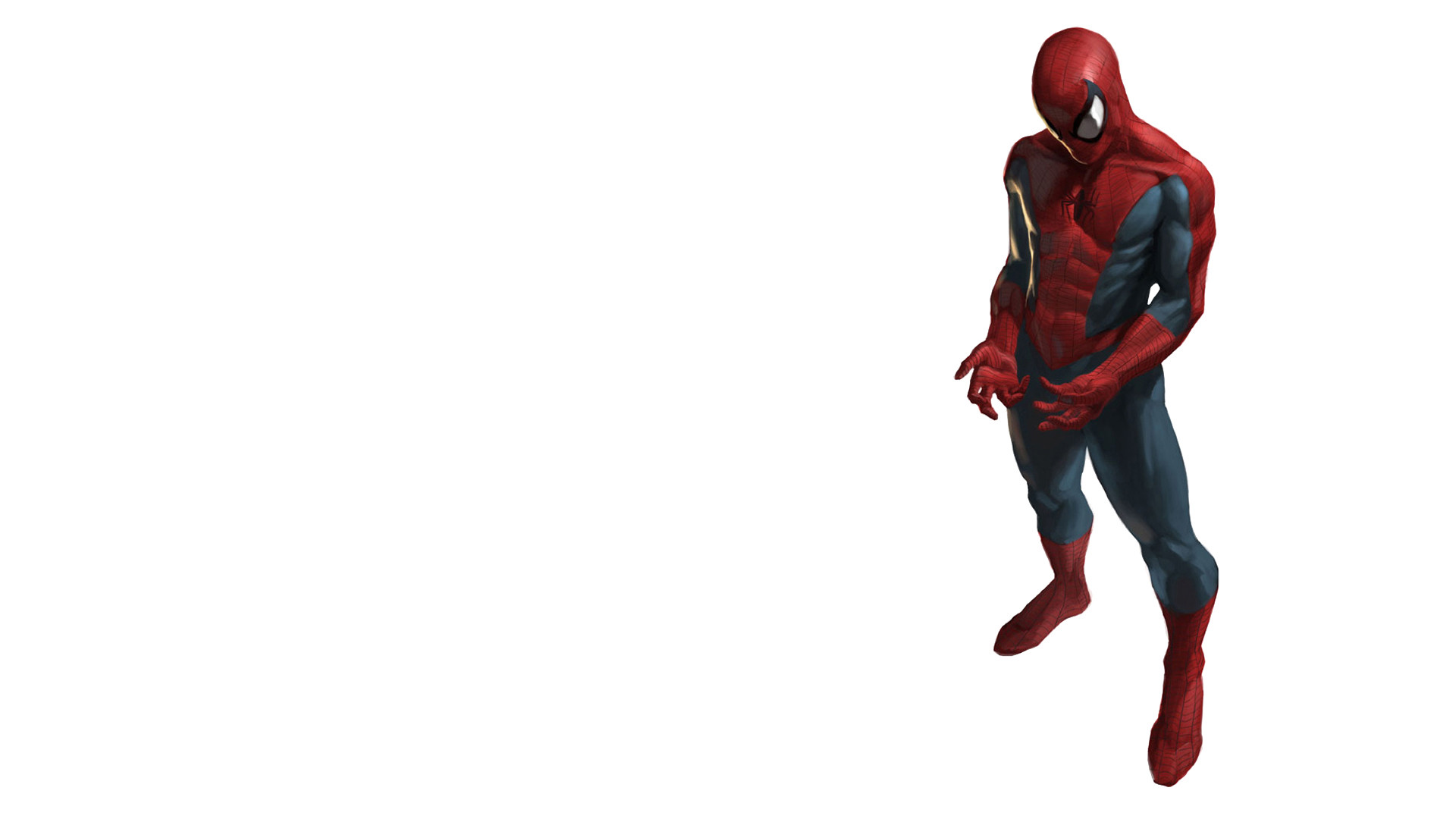 Spider-Man, Marvel, Sfondo bianco, 1920x1080, wallpaper desktop
