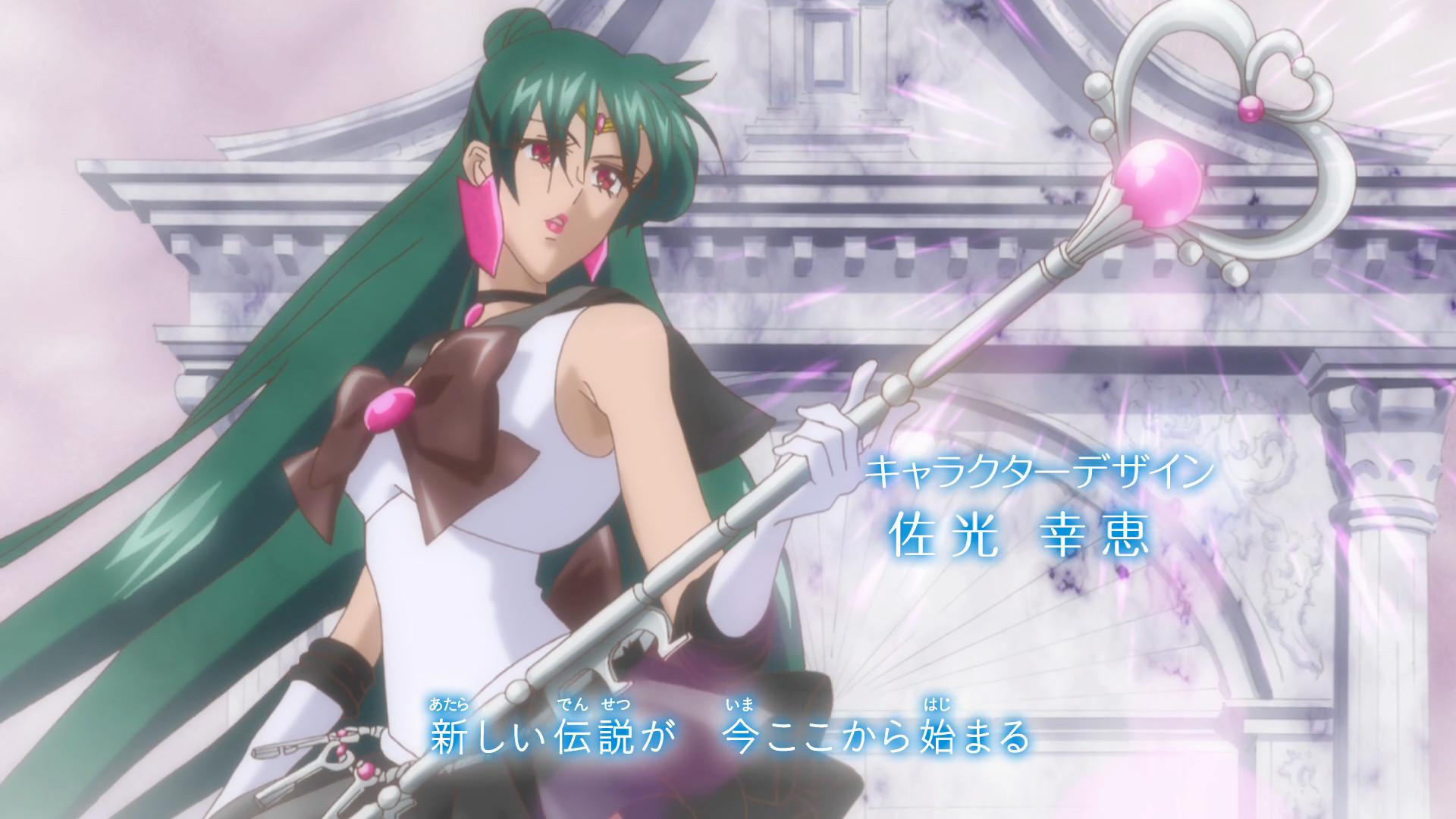 Sailor Pluto, Sailor Moon Crystal, Scettro, Sigla, Full HD, sfondo per PC e portatile