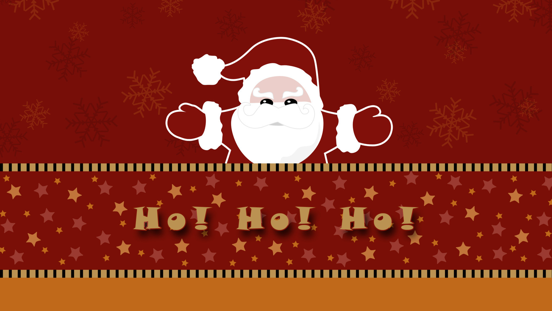 Babbo Natale, Ho Ho Ho, Illustrazione, Rosso, Stelle, Full HD 1080p, sfondo desktop