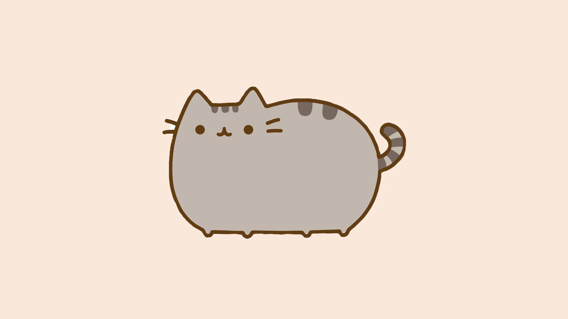 Pusheen, Gatto cartoon, Pastello, Full HD, sfondo per portatile