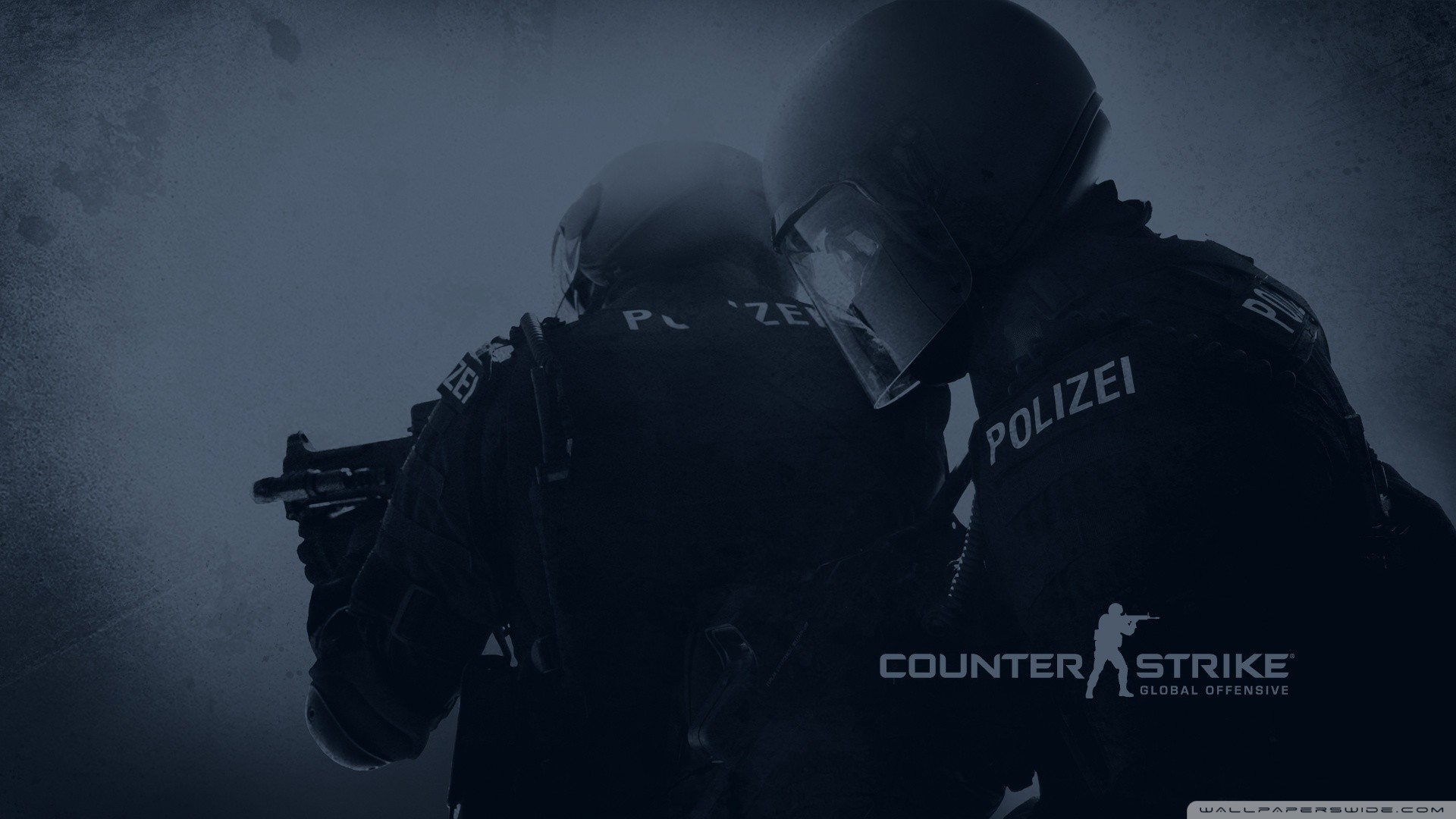 Counter-Strike: Global Offensive, Antiterroristi, Polizei, Blu, Full HD 1080p, sfondo desktop