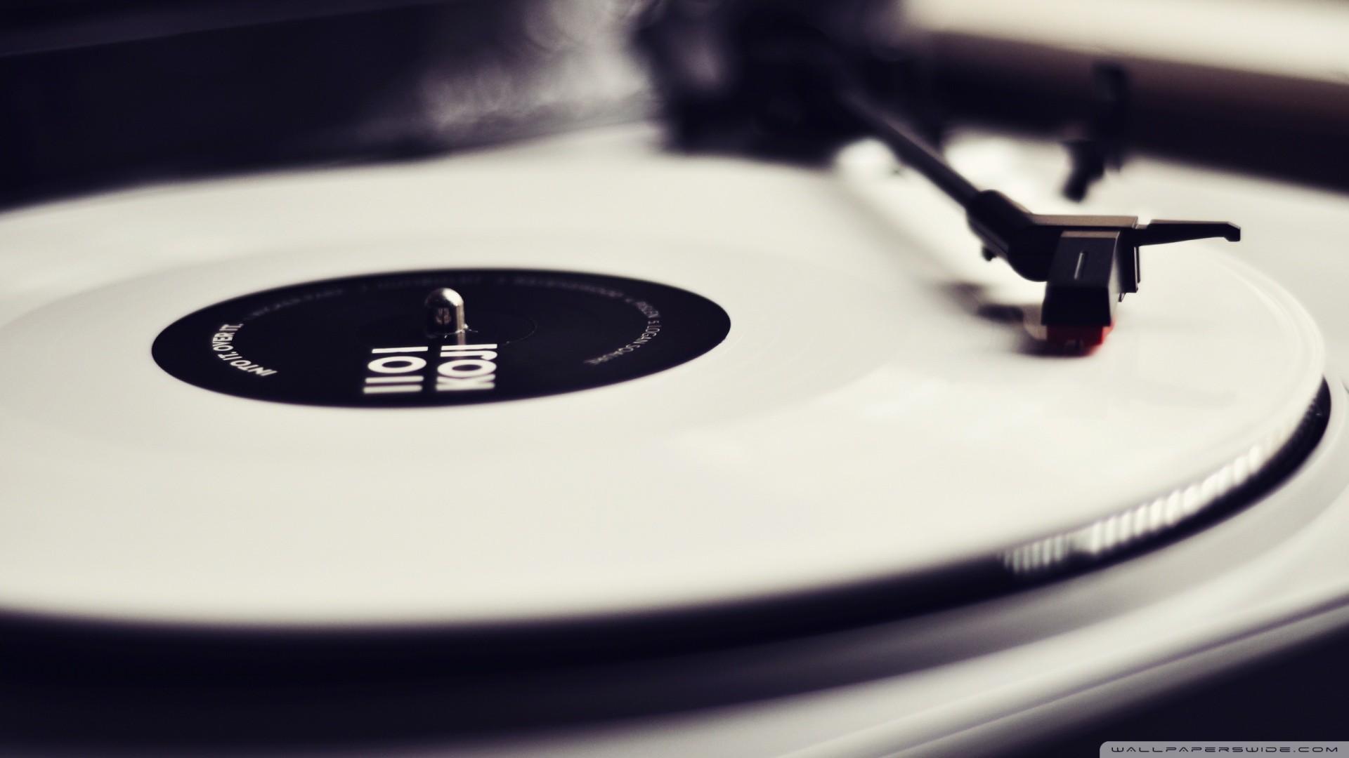 Vinile bianco, Giradischi, Puntina, Full HD, sfondo per portatile