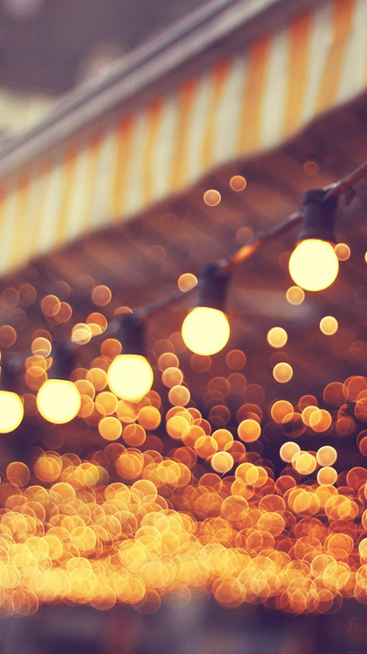 Bokeh, Luci dorate, Lucine, Sera, wallpaper per iPhone e Android