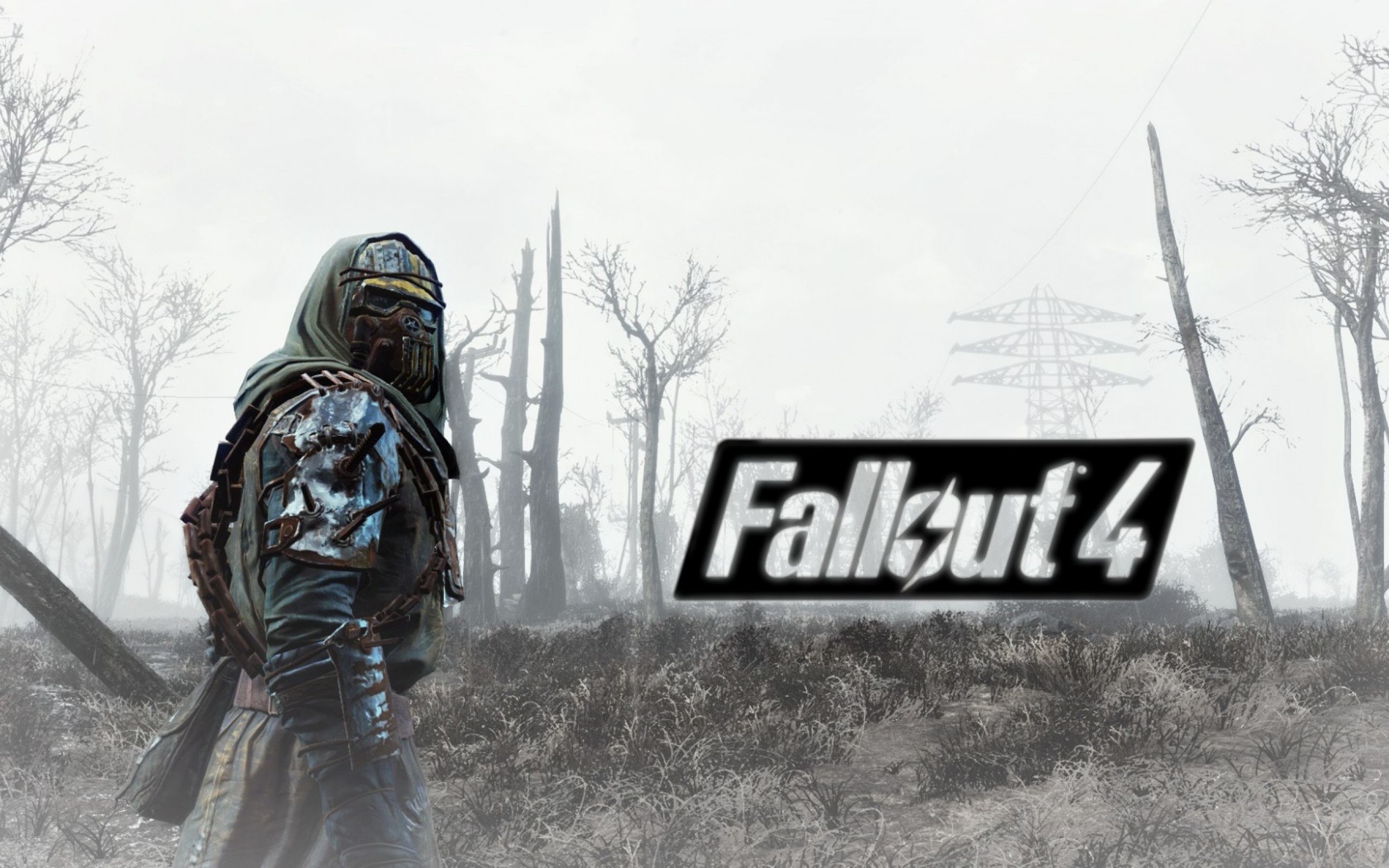 Fallout 4, Sopravvissuto, Nebbia, Alberi spogli, 2560x1600, sfondo per PC