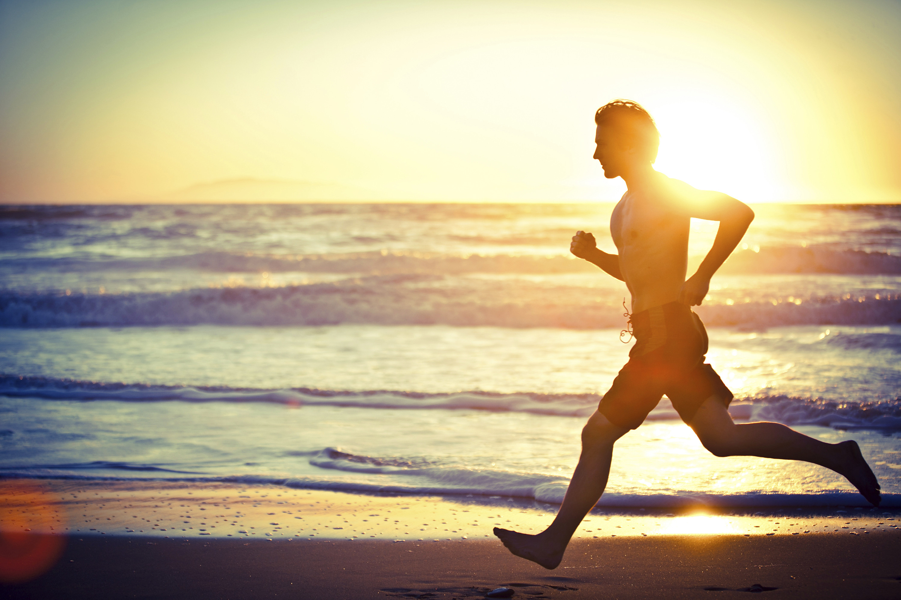 Corridore, Spiaggia, Tramonto, Controluce, 2K, sfondo per PC