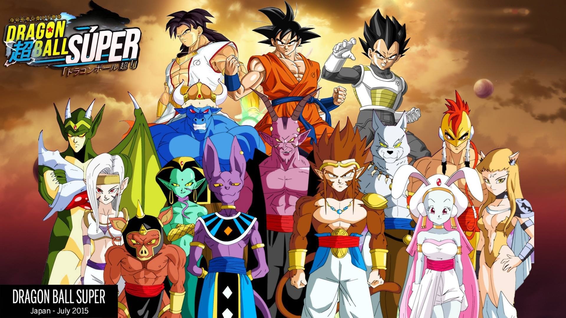 Goku, Vegeta, Beerus, Dragon Ball Super, Personaggi, 1920x1080, sfondo per PC