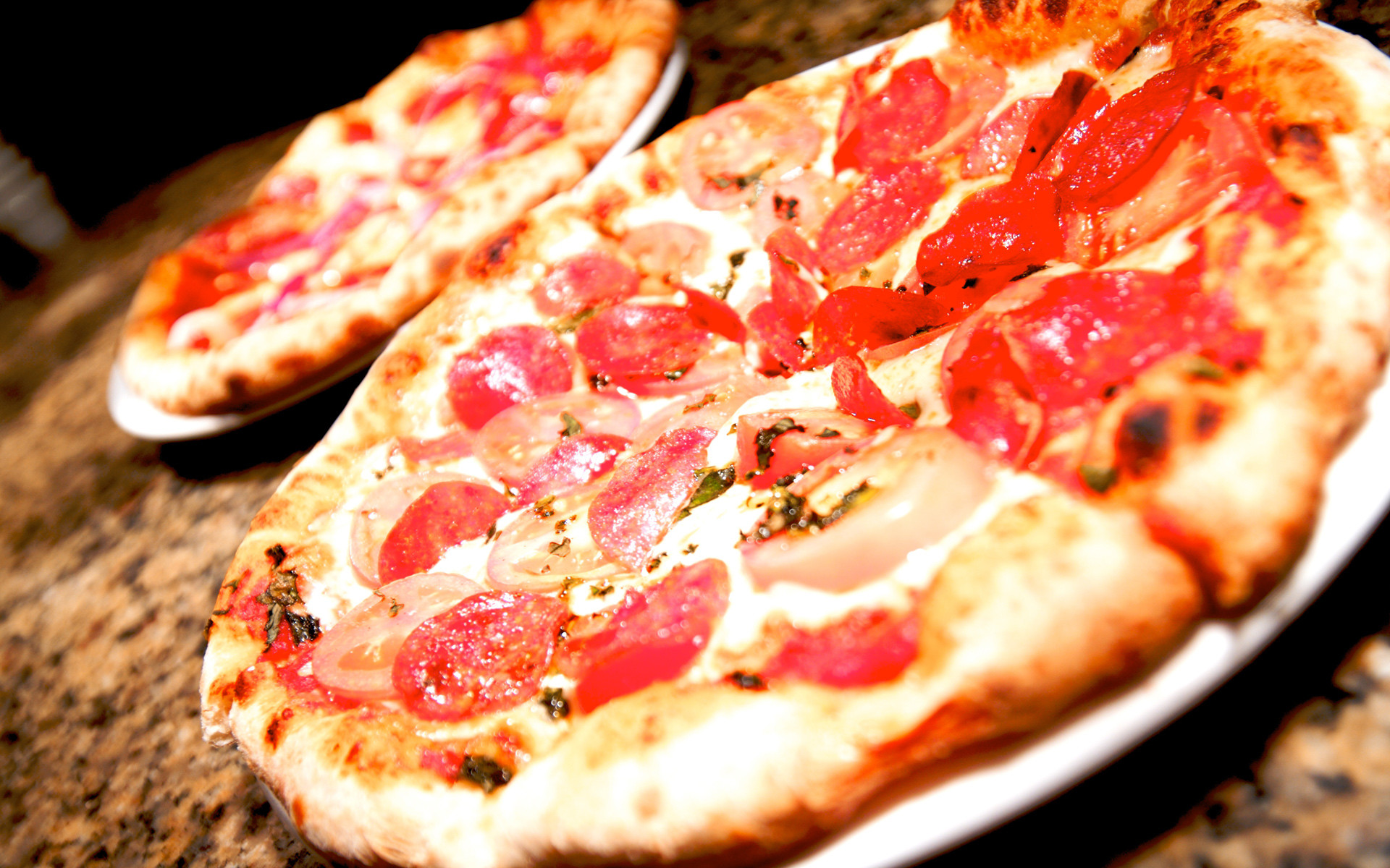 Pizza al salame piccante, Pepperoni, Full HD, sfondo per PC e portatile