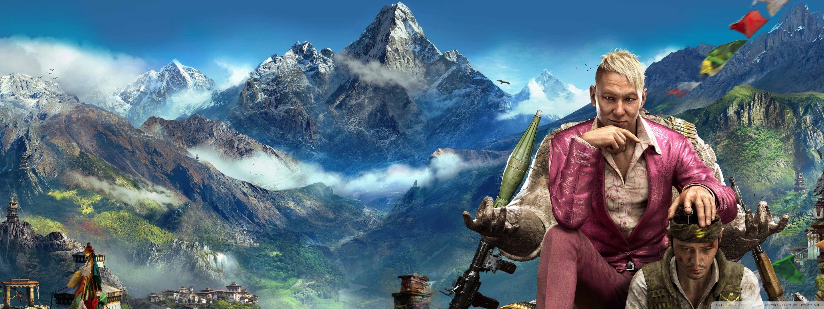 Pagan Min, Far Cry 4, Himalaya, Panorama, 2K, sfondo desktop