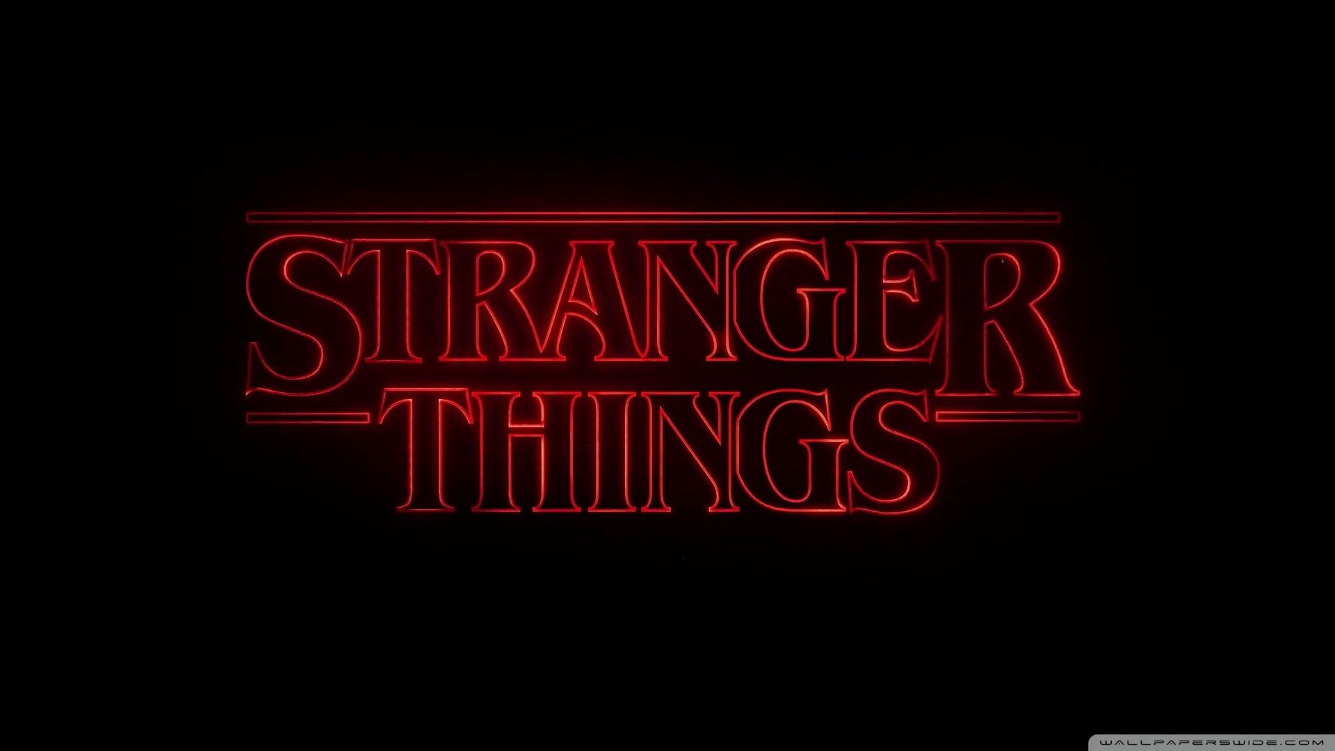 Stranger Things, Logo, Sfondo nero, Full HD, wallpaper per computer
