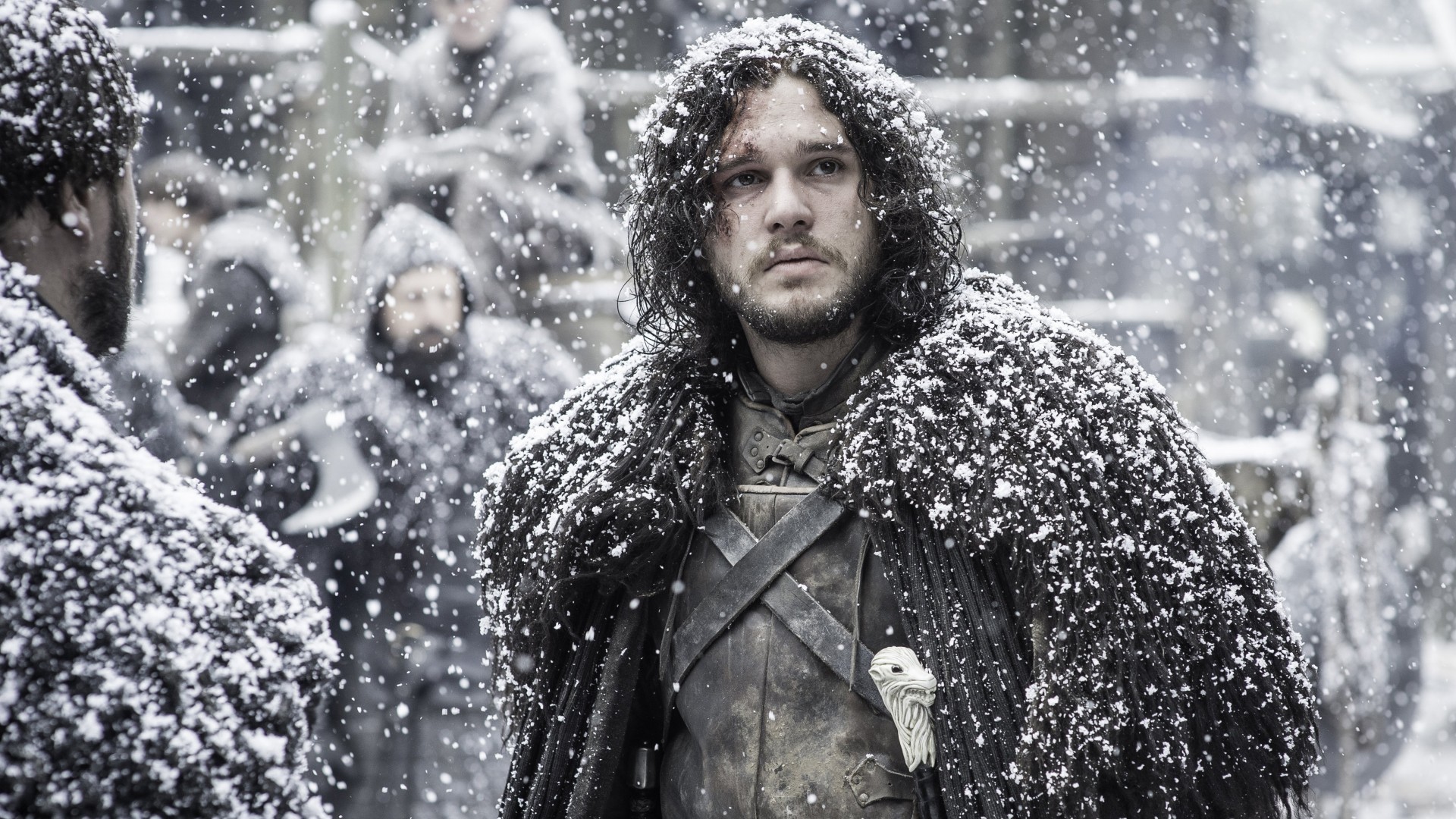 Jon Snow, Kit Harington, Il Trono di Spade, Neve, Guardiani della notte, wallpaper 1920x1080