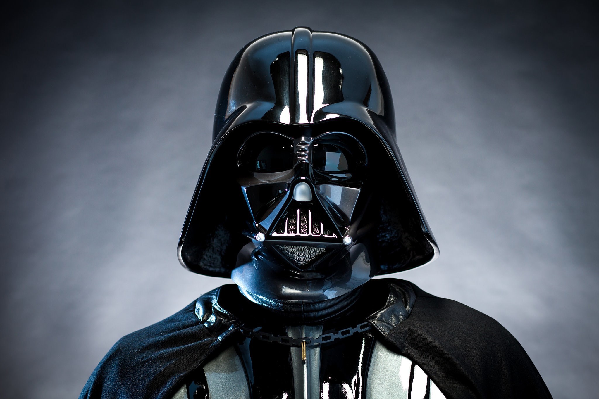 Darth Vader, Casco, Ritratto, Sfondo grigio, Full HD, wallpaper per computer