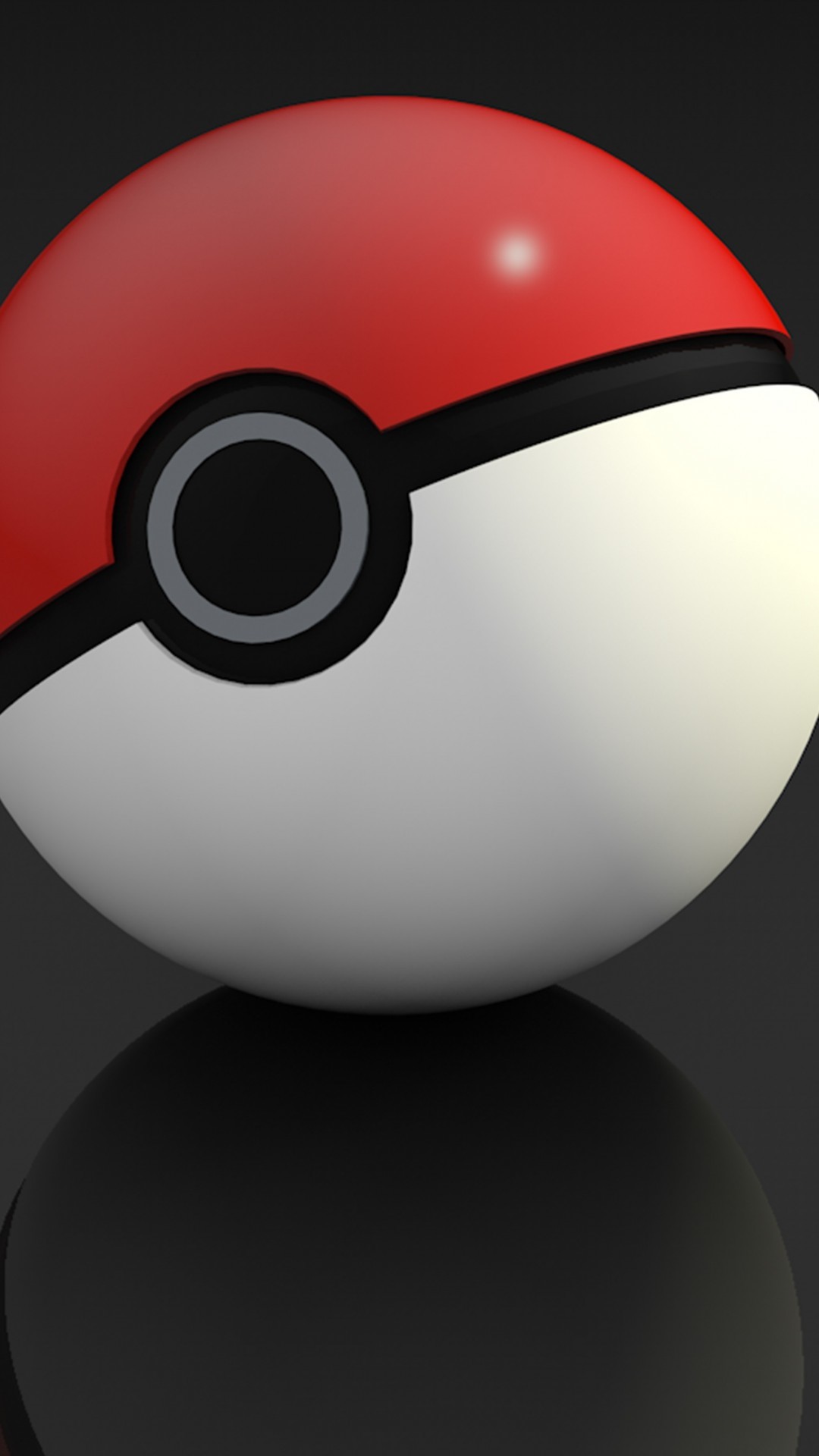 Poké Ball, Pokémon, 3D, Riflesso, Full HD, schermata di blocco del cellulare