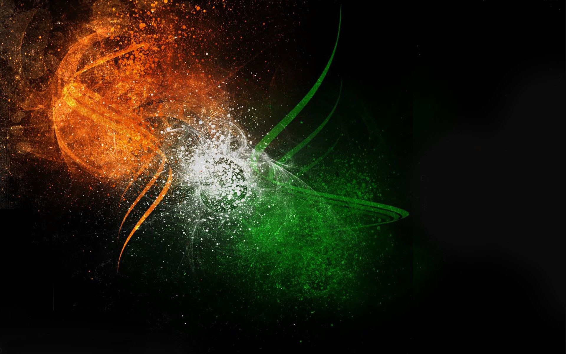 India, Arancione e verde, Arte digitale, 1920x1200, immagine di sfondo