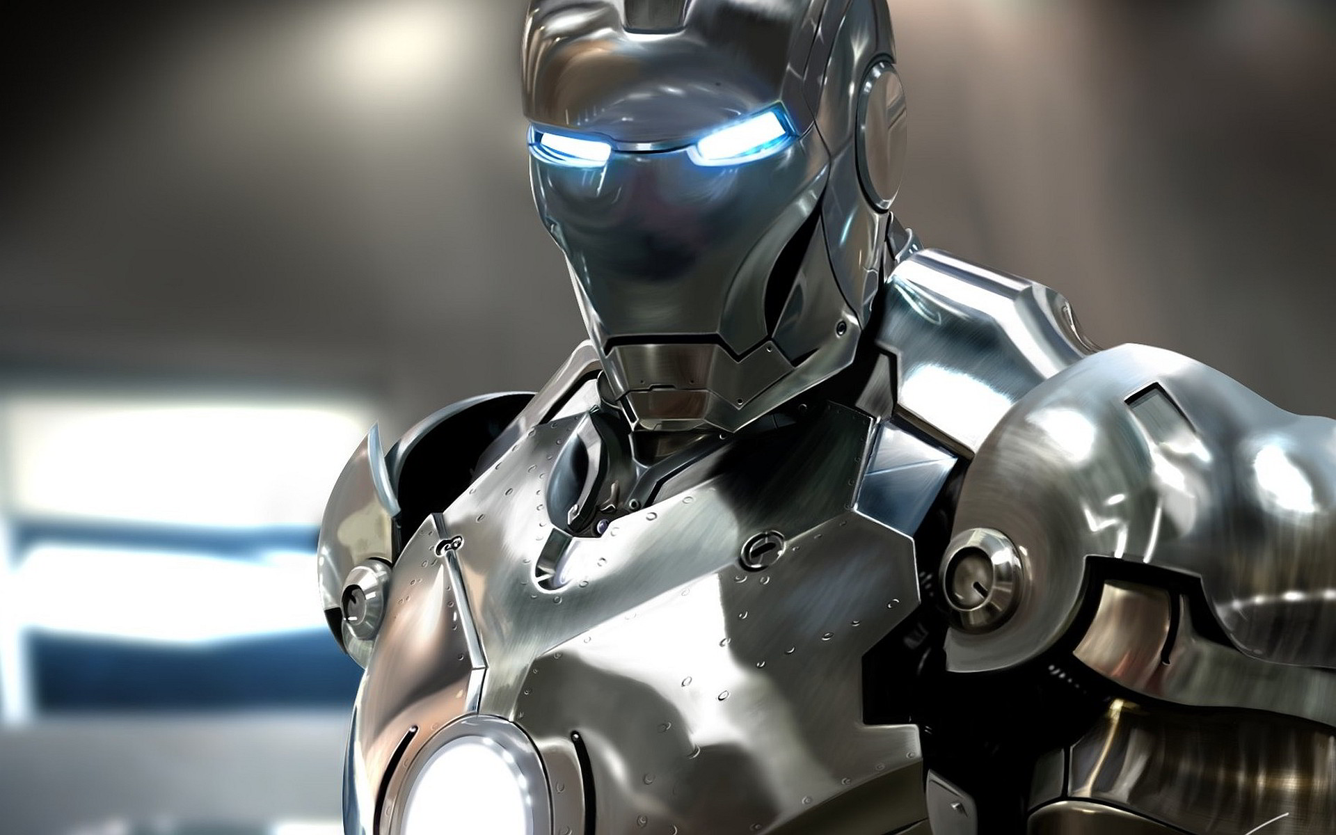 Iron Man, Mark II, Armatura, Argento, 1920x1200, sfondo per PC
