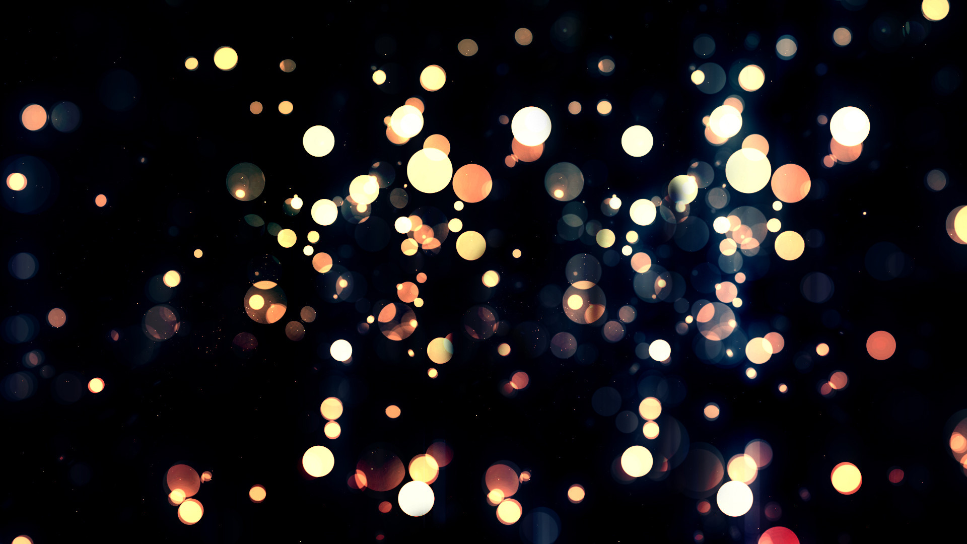 Bokeh, Luci, Sfondo nero, 1920x1080, wallpaper desktop