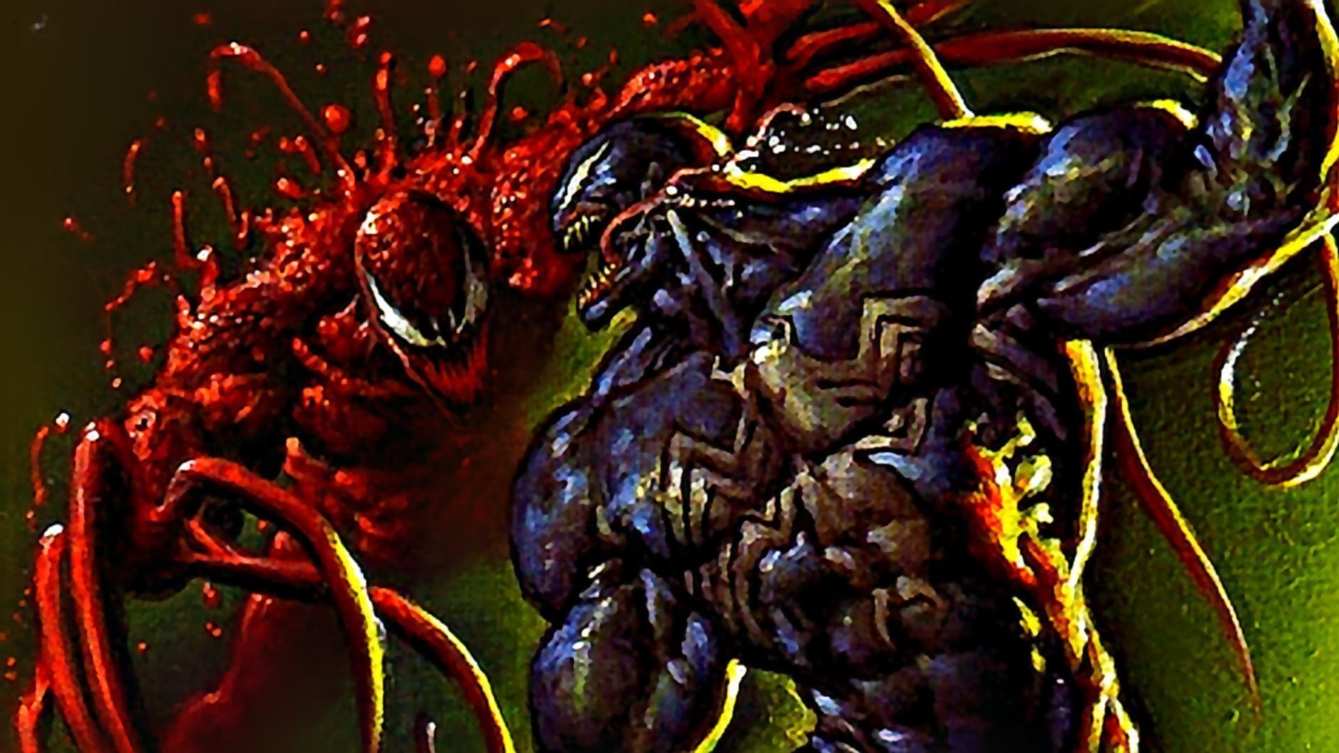 Venom, Carnage, Marvel, Simbionti, Rosso, Full HD, sfondo per portatile