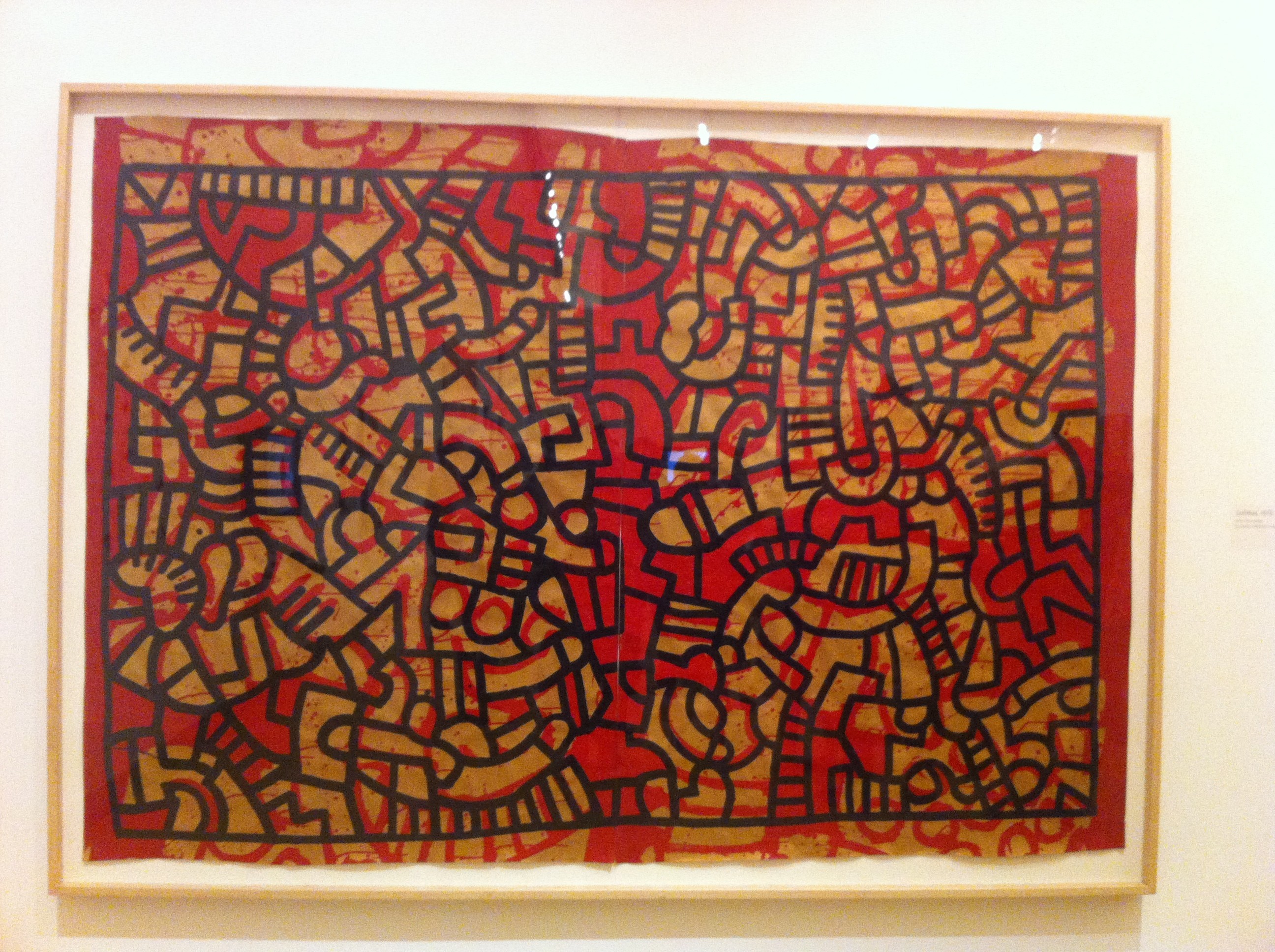 Keith Haring, Dipinto, Museo, Rosso, 2K, sfondo per iPad e tablet