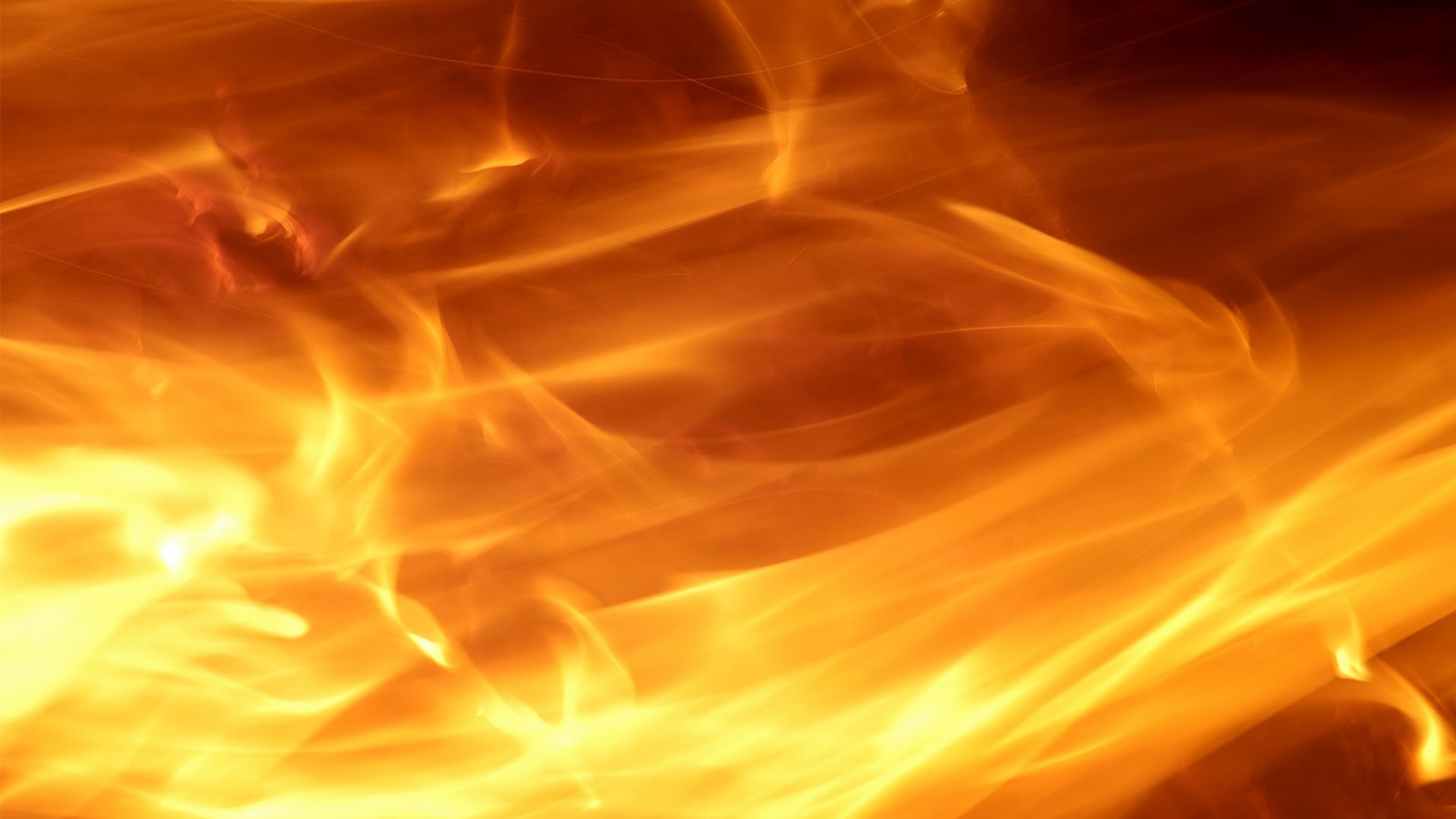 Fiamme, Fuoco, Sfocato, Arancione, 4K, sfondo Windows 11