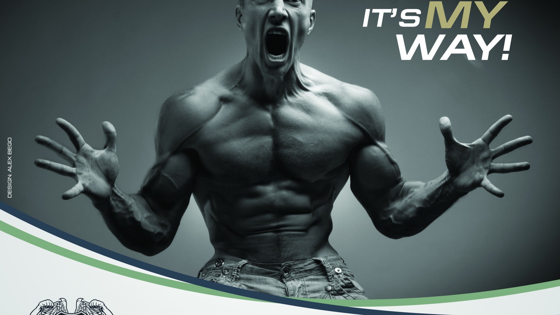 It's My Way, Bodybuilder, Urlo, Muscoli, 1920x1080, sfondo per PC
