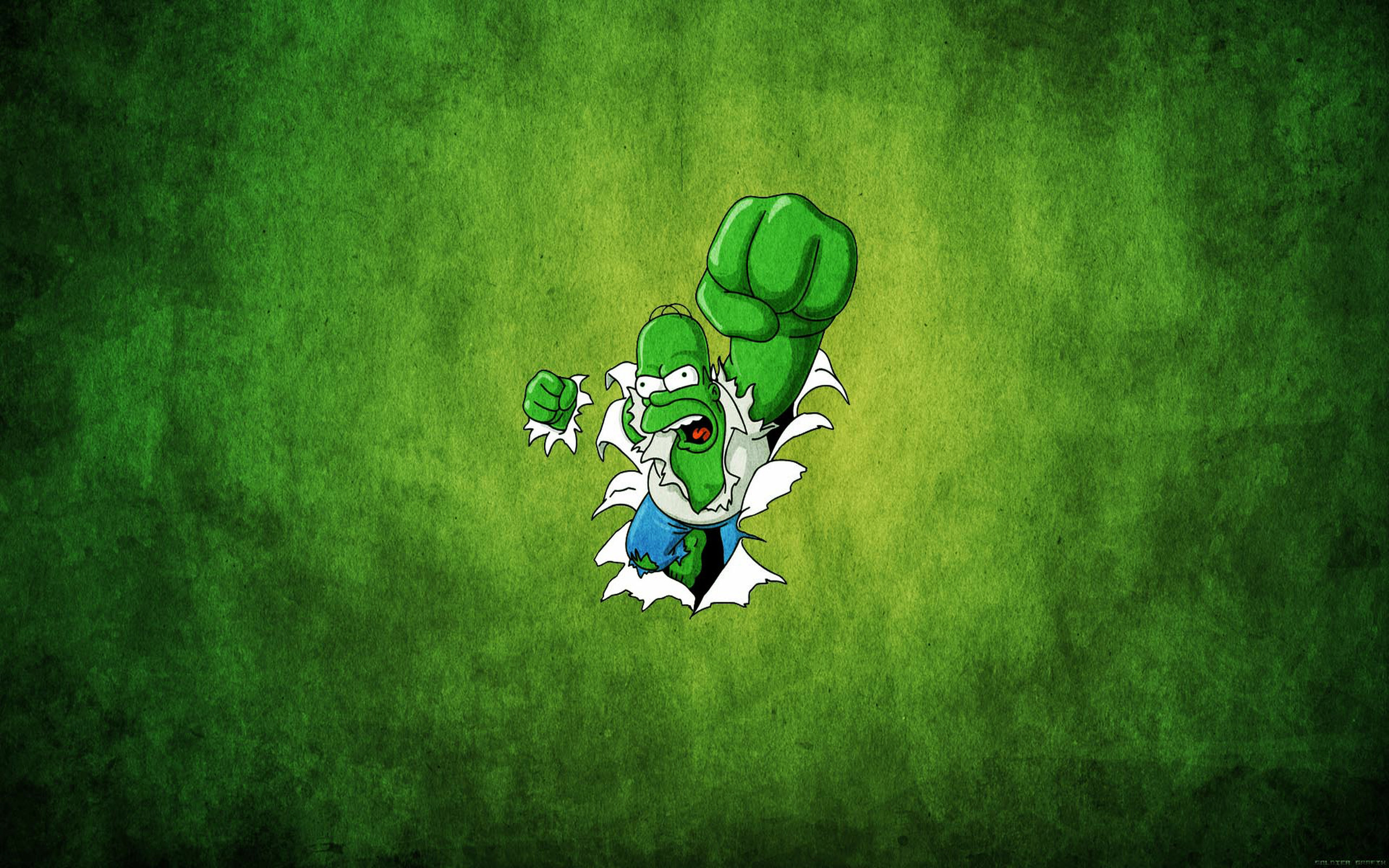 Hulk, Pugno, Illustrazione, Sfondo verde, 2K, wallpaper per portatile