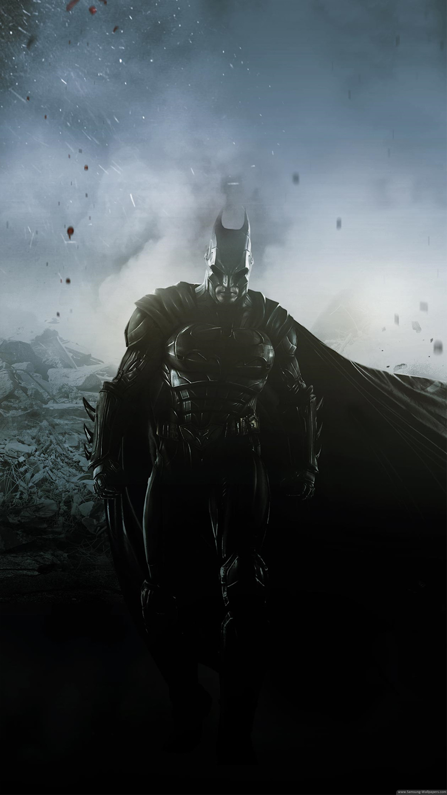 Batman, Batman v Superman, DC Comics, Mantello, QHD+, sfondo Galaxy S7 Edge