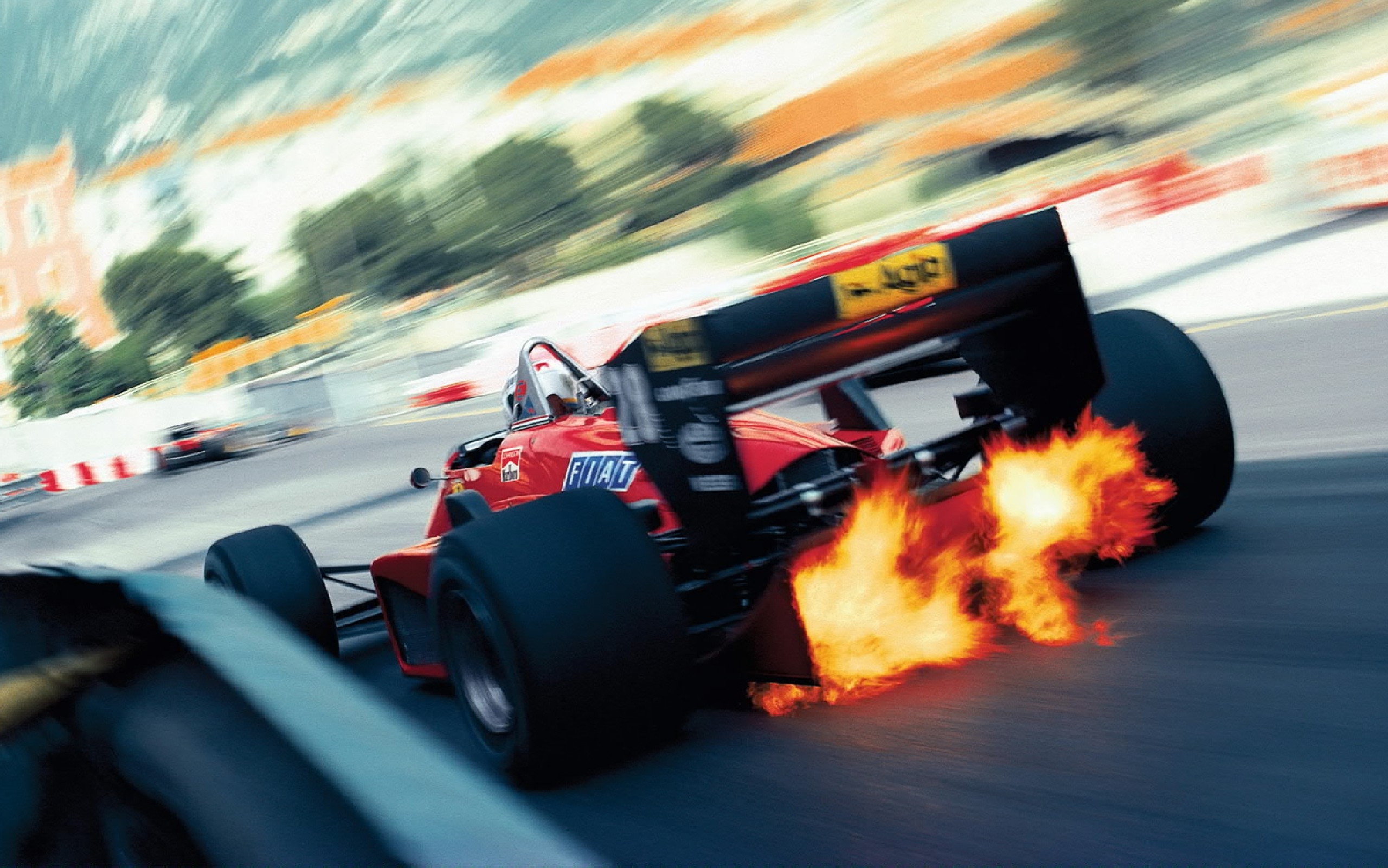 Ferrari, Formula 1, Fiamme, Velocità, Mosso, 16:10 2K, sfondo widescreen