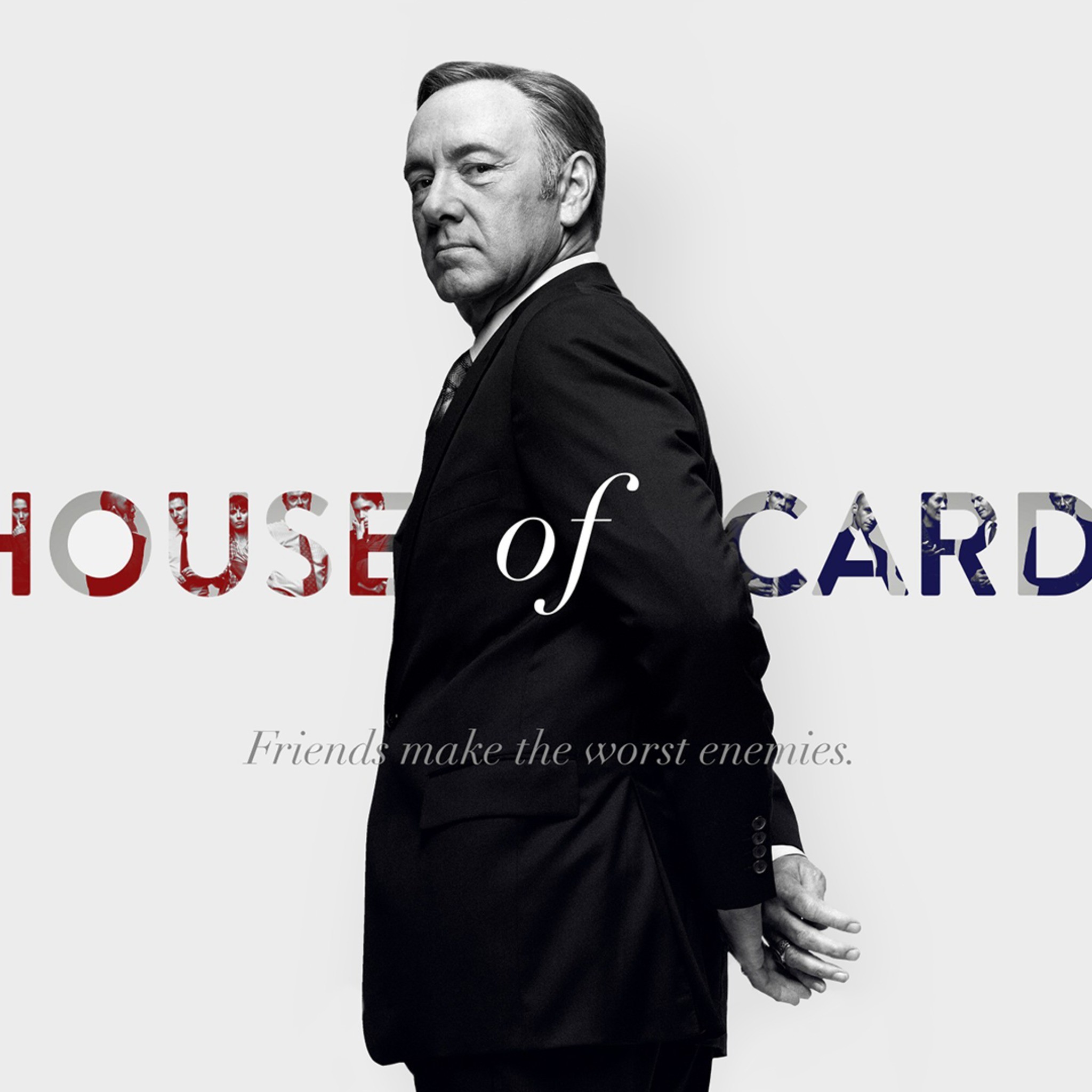 Frank Underwood, Kevin Spacey, House of Cards, Logo, Sfondo bianco, schermata Home iPad