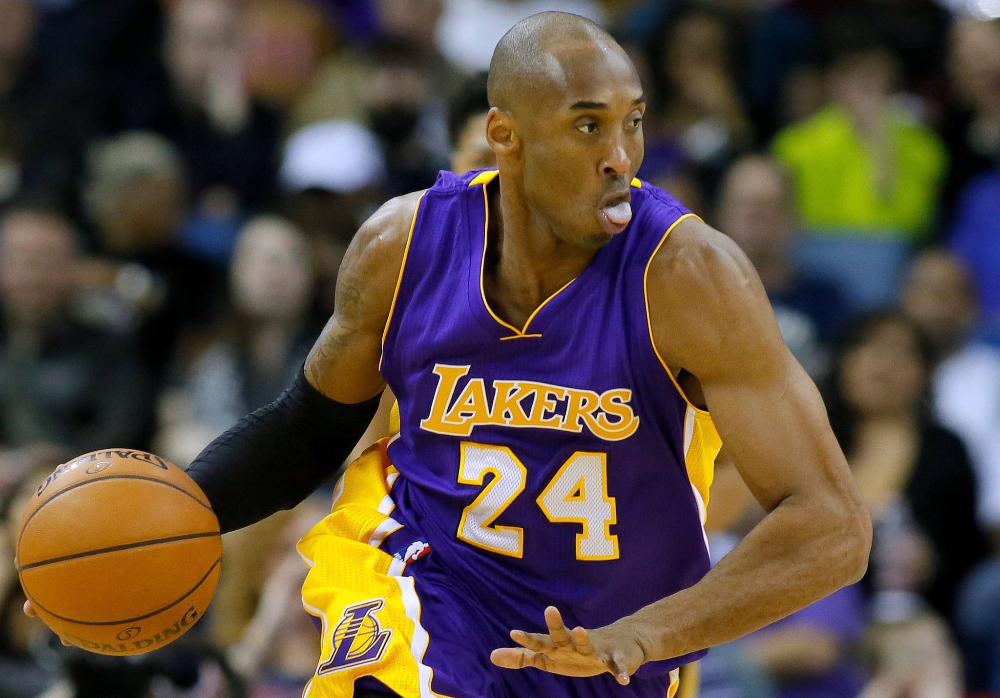 Kobe Bryant, Los Angeles Lakers, Palleggio, Arena, Full HD, sfondo per PC e portatile
