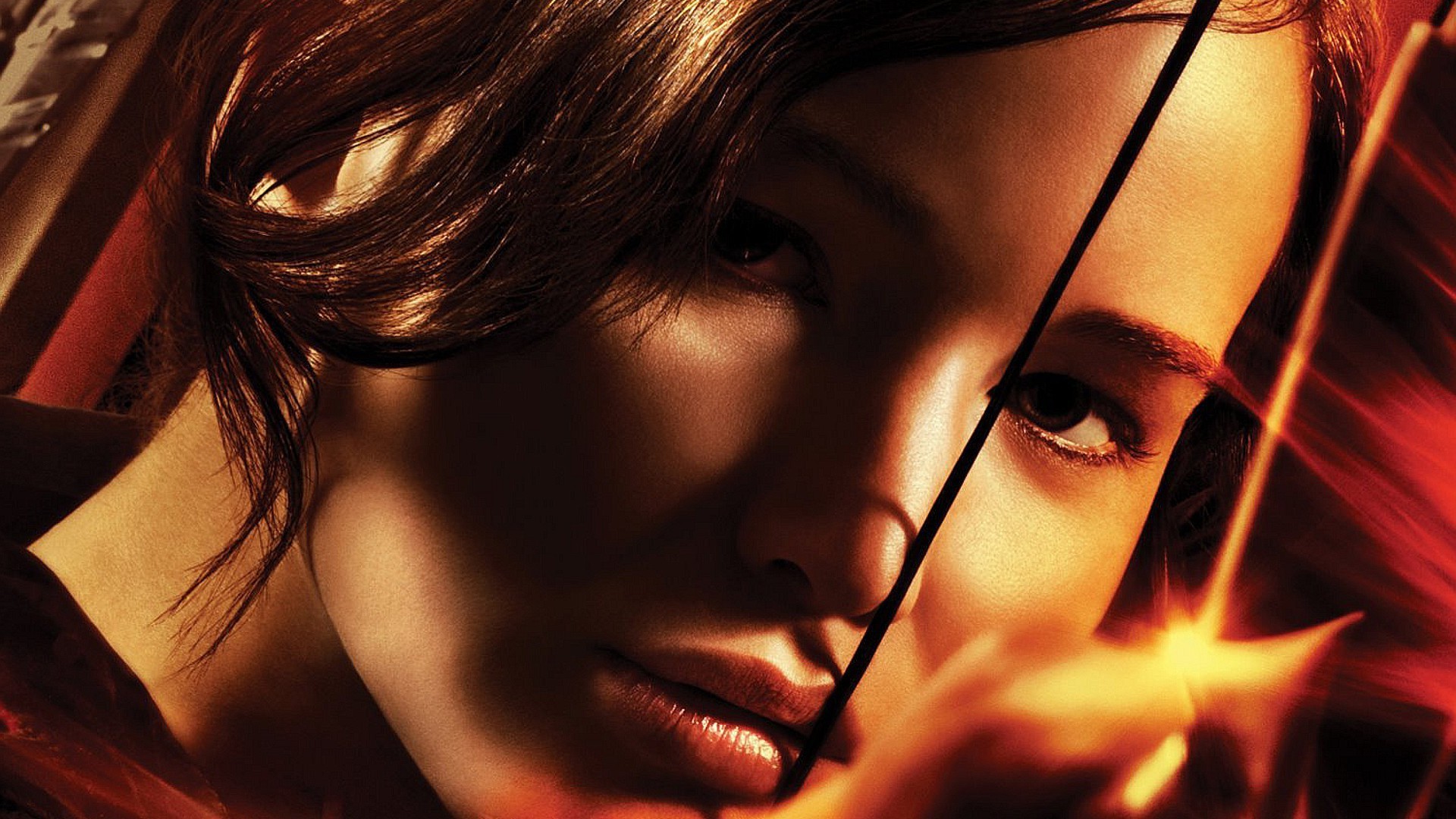 Jennifer Lawrence, Katniss Everdeen, Hunger Games, Arco, Primo piano, wallpaper desktop Full HD