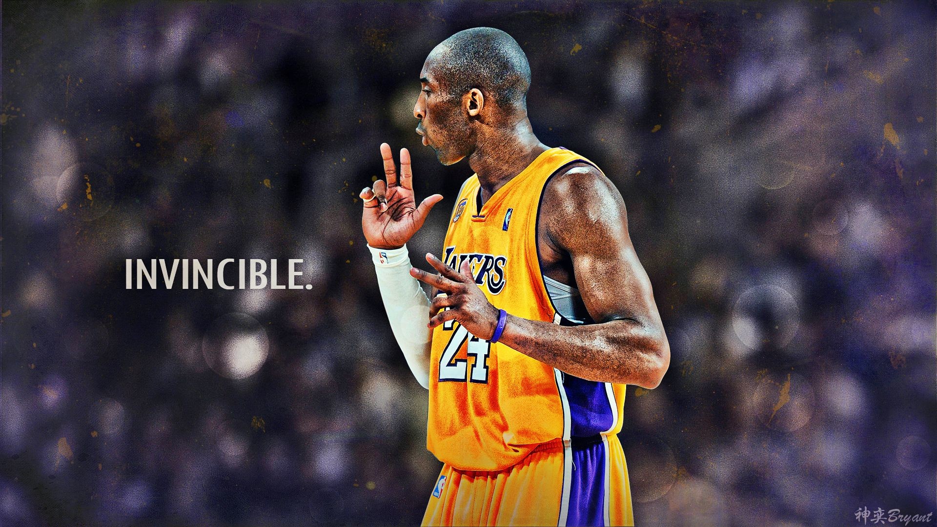 Kobe Bryant, Los Angeles Lakers, Invincible, Full HD, sfondo per PC e portatile