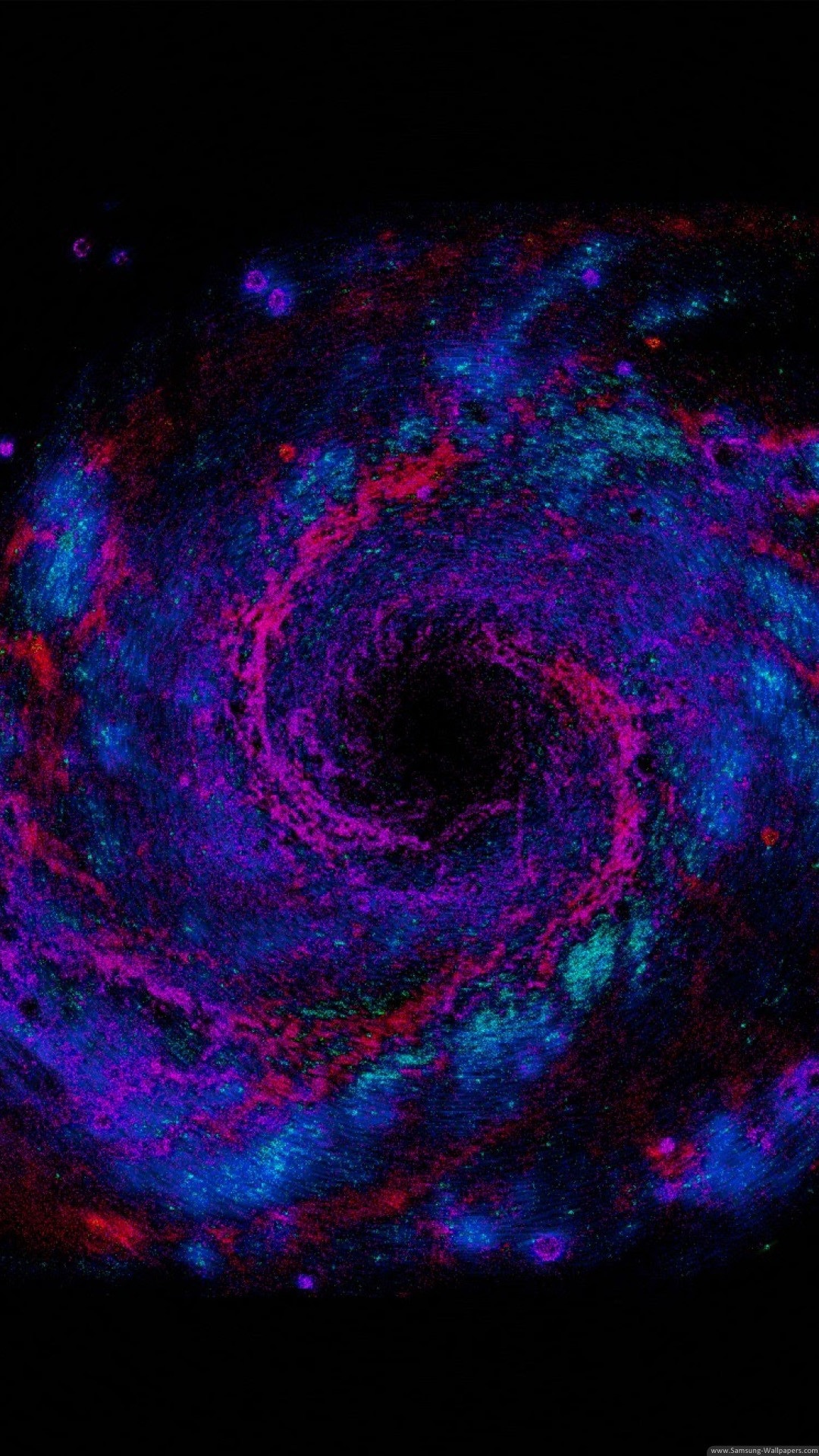 Galassia a spirale, Spazio, Nebulosa, Sfondo nero, schermata di blocco Samsung S8
