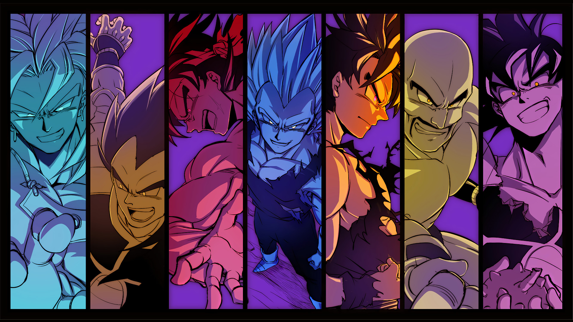 Goku, Vegeta, Tenshinhan, Dragon Ball, Pannelli, Full HD, sfondo desktop