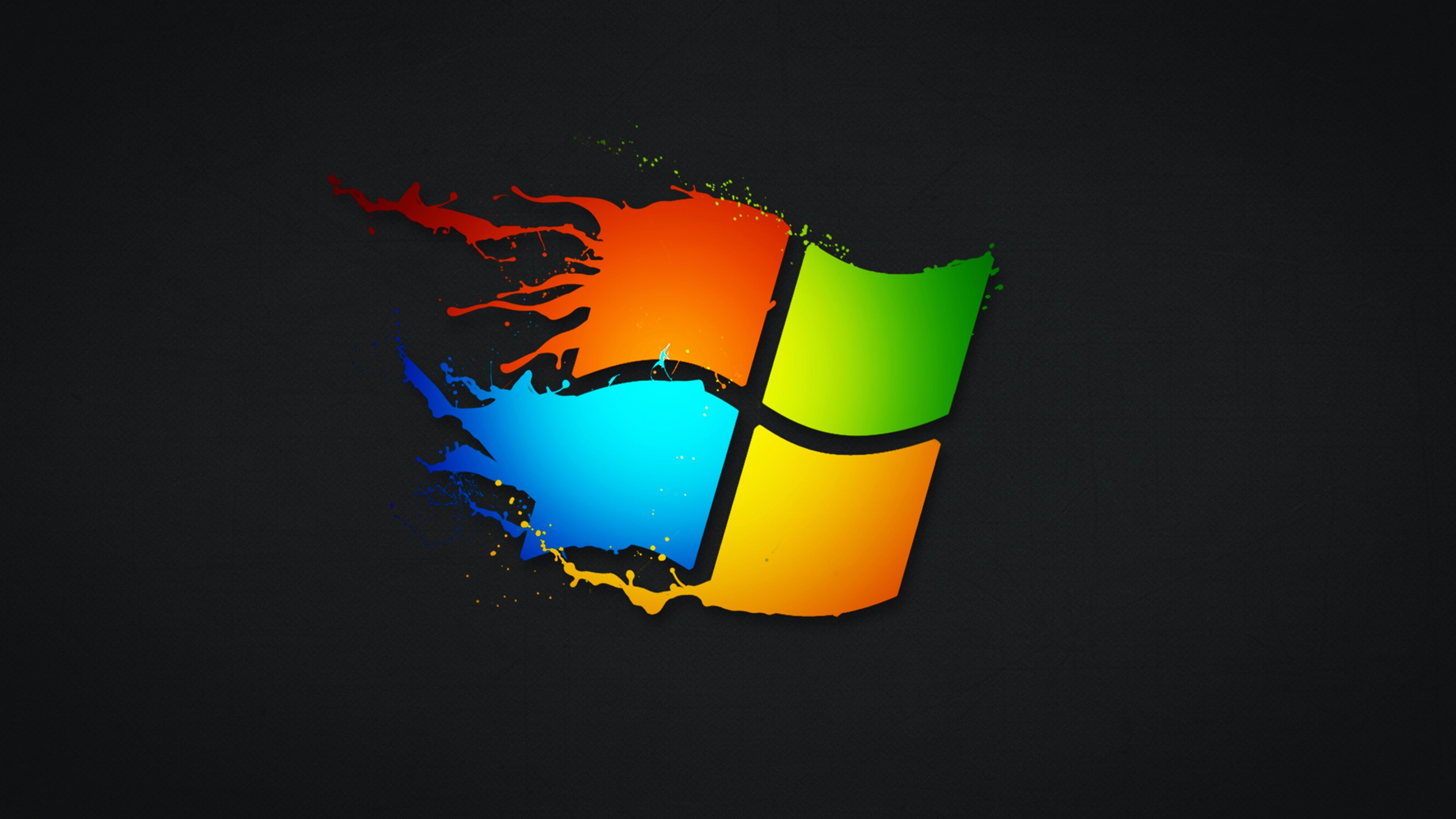 Logo Windows, Schizzi di colore, Sfondo nero, wallpaper per smartphone