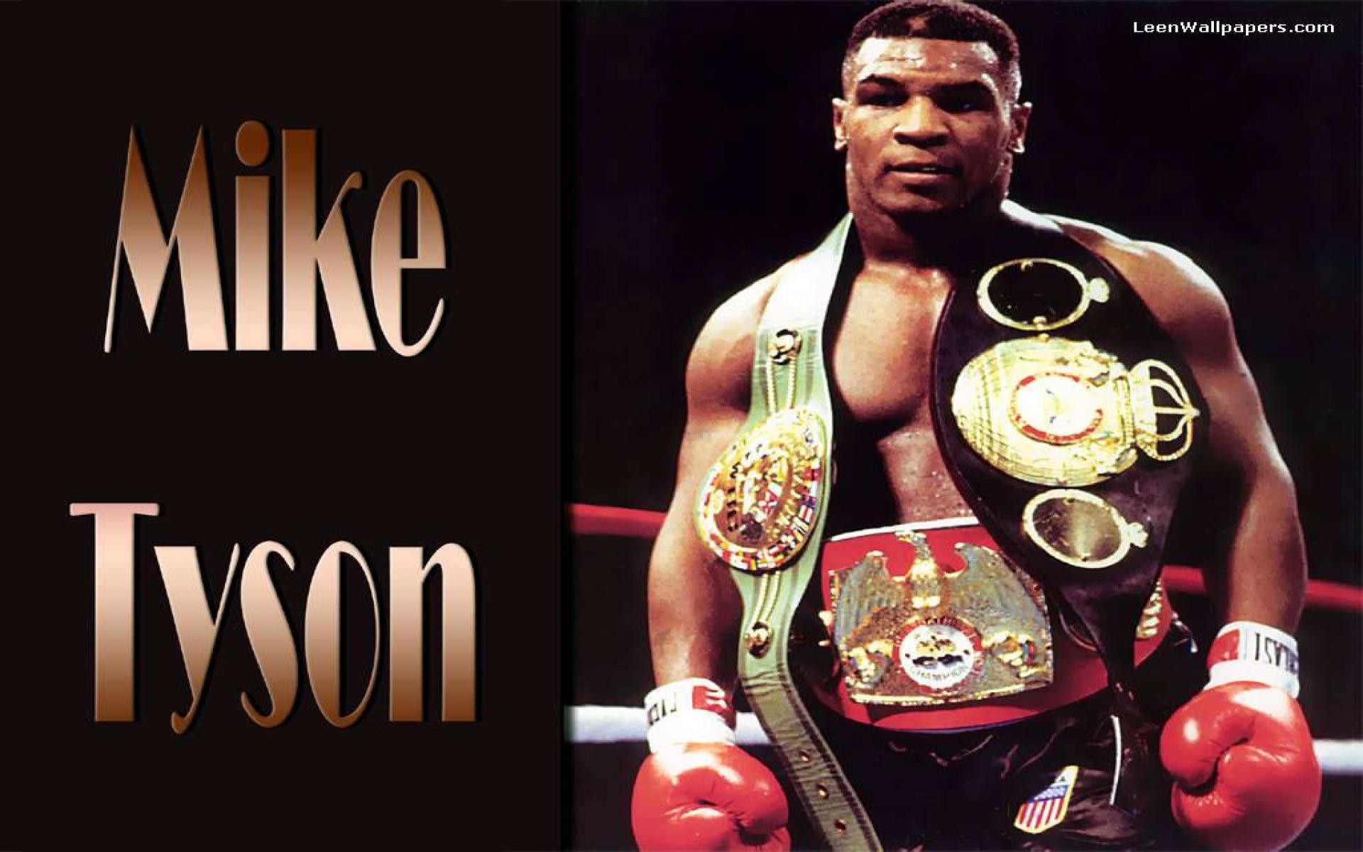 Mike Tyson, Cinture di campione, Scritta, Campione dei pesi massimi, Pugile, sfondo per PC
