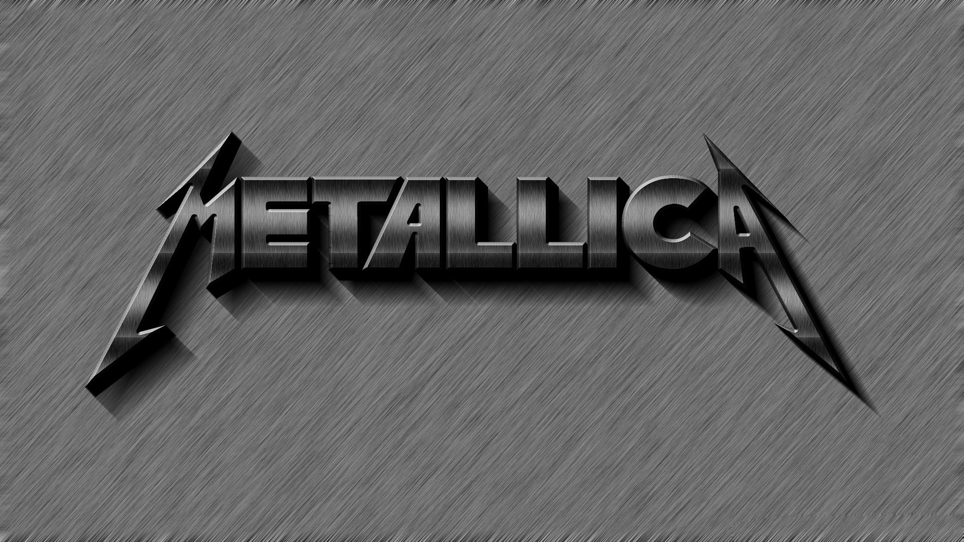 Metallica, Logo metallico, Sfondo grigio, Full HD, wallpaper per computer