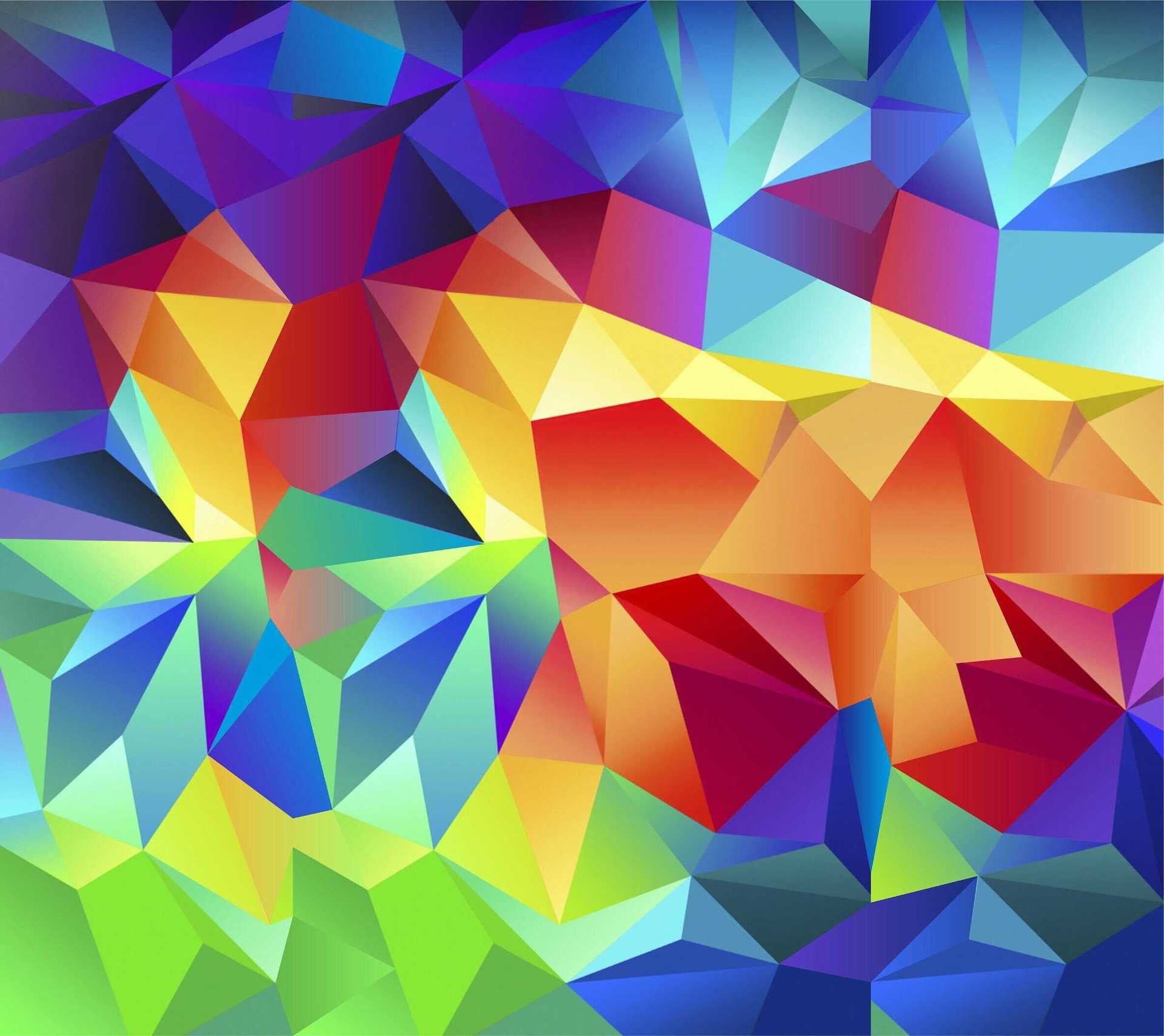 Samsung Galaxy S5, Low poly, Poligoni, Colori vivaci, Full HD, sfondo per iPad e tablet