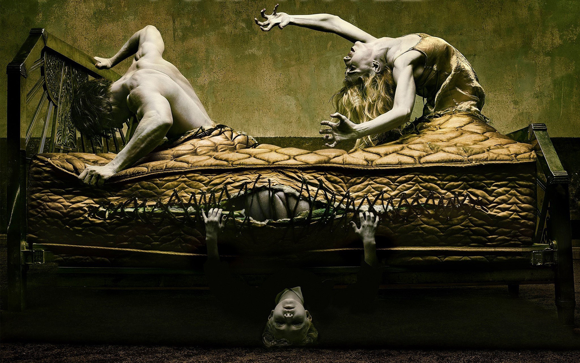 American Horror Story: Murder House, Poster, Letto, Figure contorte, Horror, wallpaper Full HD