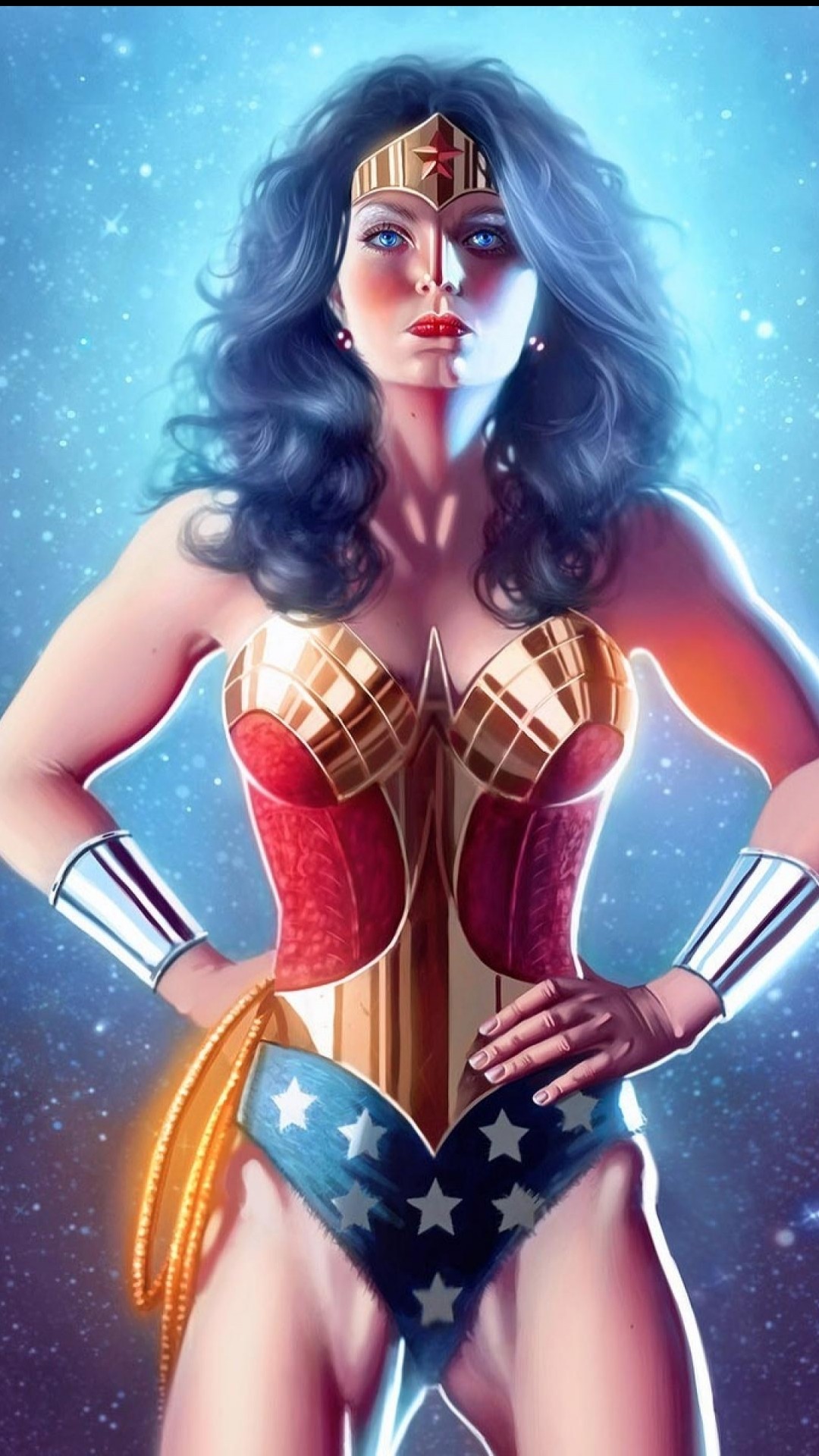 Wonder Woman, DC Comics, Illustrazione, Pin-up, 1080x1920, schermata di blocco iPhone