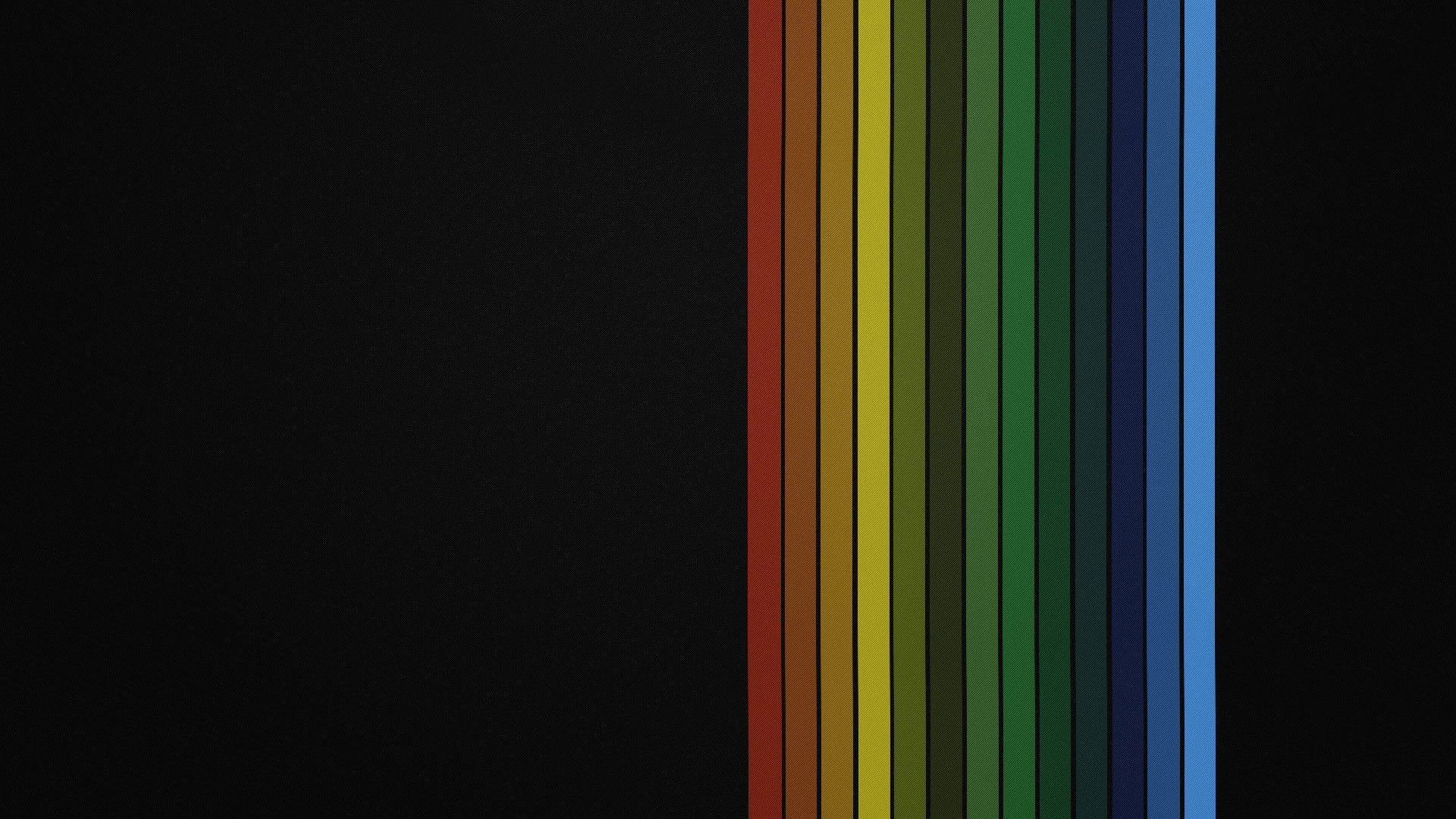 Strisce colorate, Sfondo nero, Minimalista, 16:9 Full HD, wallpaper widescreen