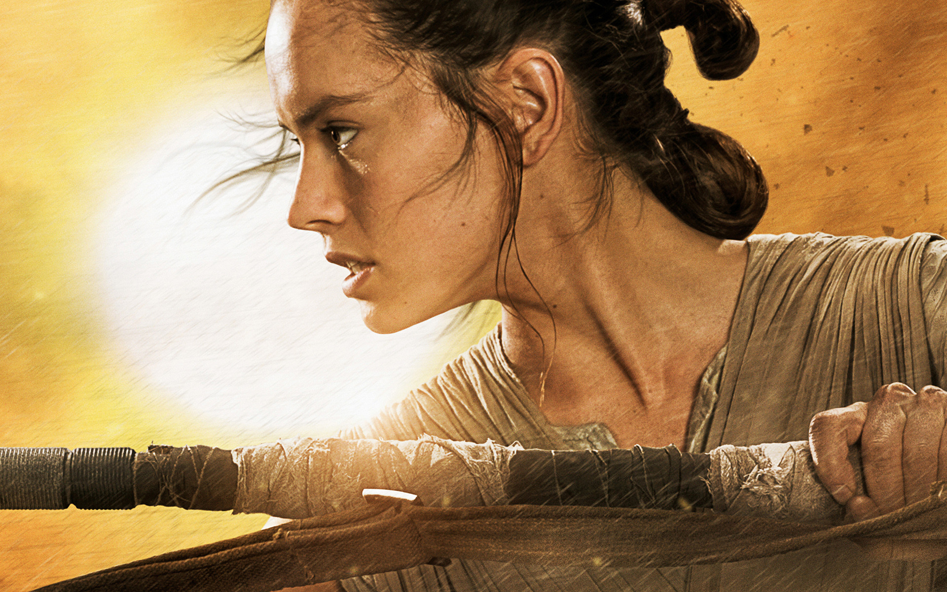 Rey, Daisy Ridley, Star Wars: Il risveglio della Forza, Primo piano, sfondo 16:10 Full HD