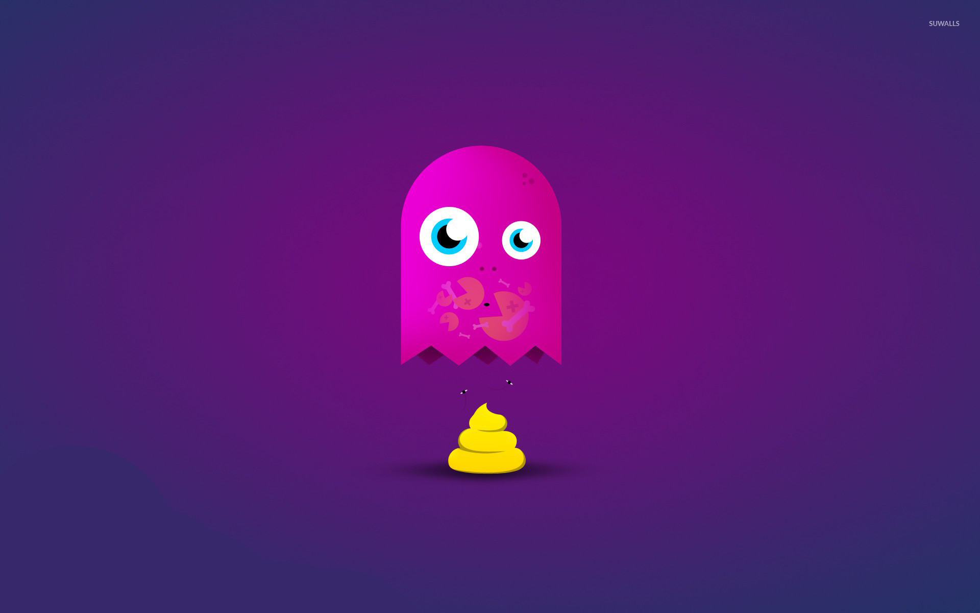 Pinky, Pac-Man, Fantasma, Umorismo, Viola, 1920x1200, immagine di sfondo