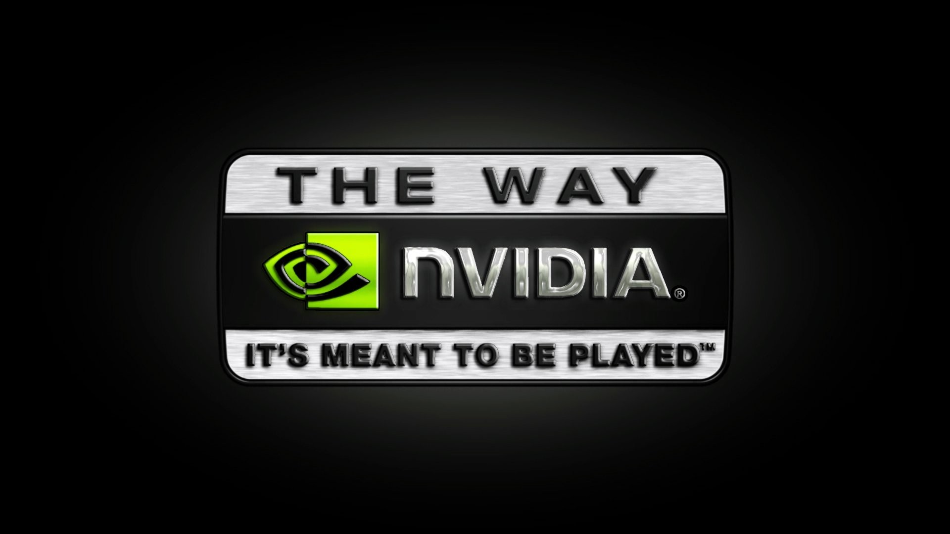 The Way It's Meant to Be Played, Nvidia, Logo, Sfondo nero, Full HD, wallpaper per computer