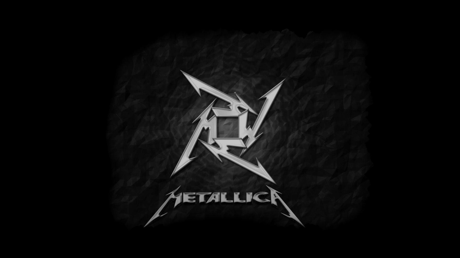 Metallica, Stella ninja, Logo, Sfondo nero, 16:9 Full HD, wallpaper widescreen